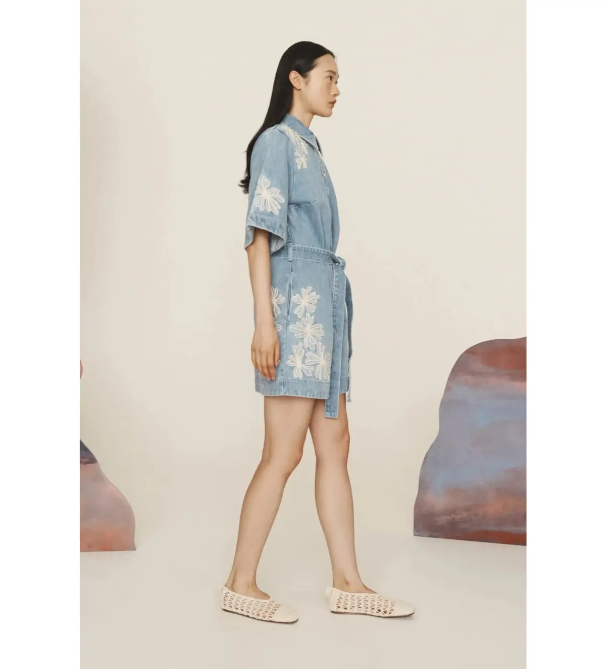 Alemais Charlene Denim Mini Dress Size AU 16  - Image 2