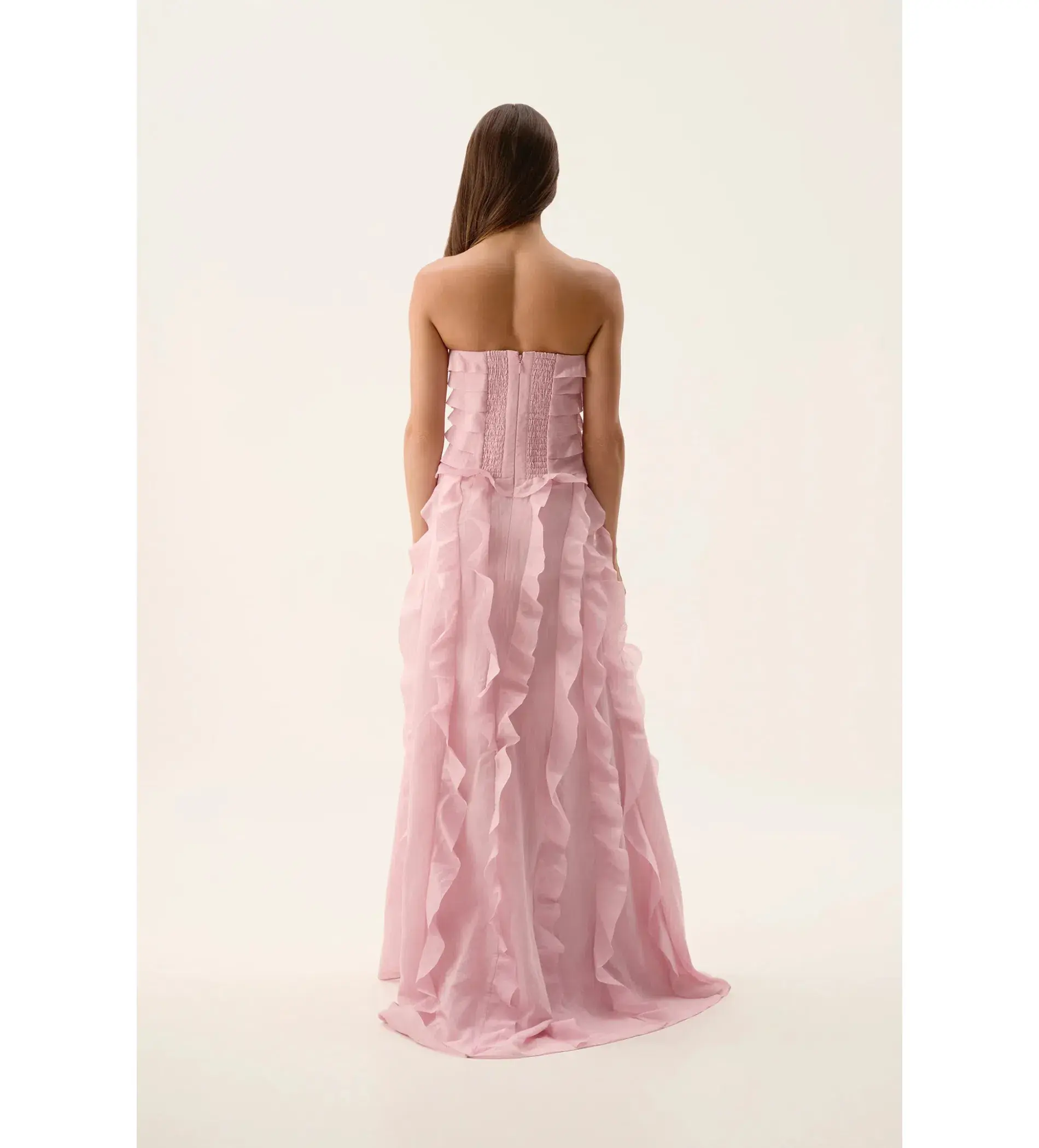 Aje Allaire Gown in Chalk Pink Size AU 6 - Image 3