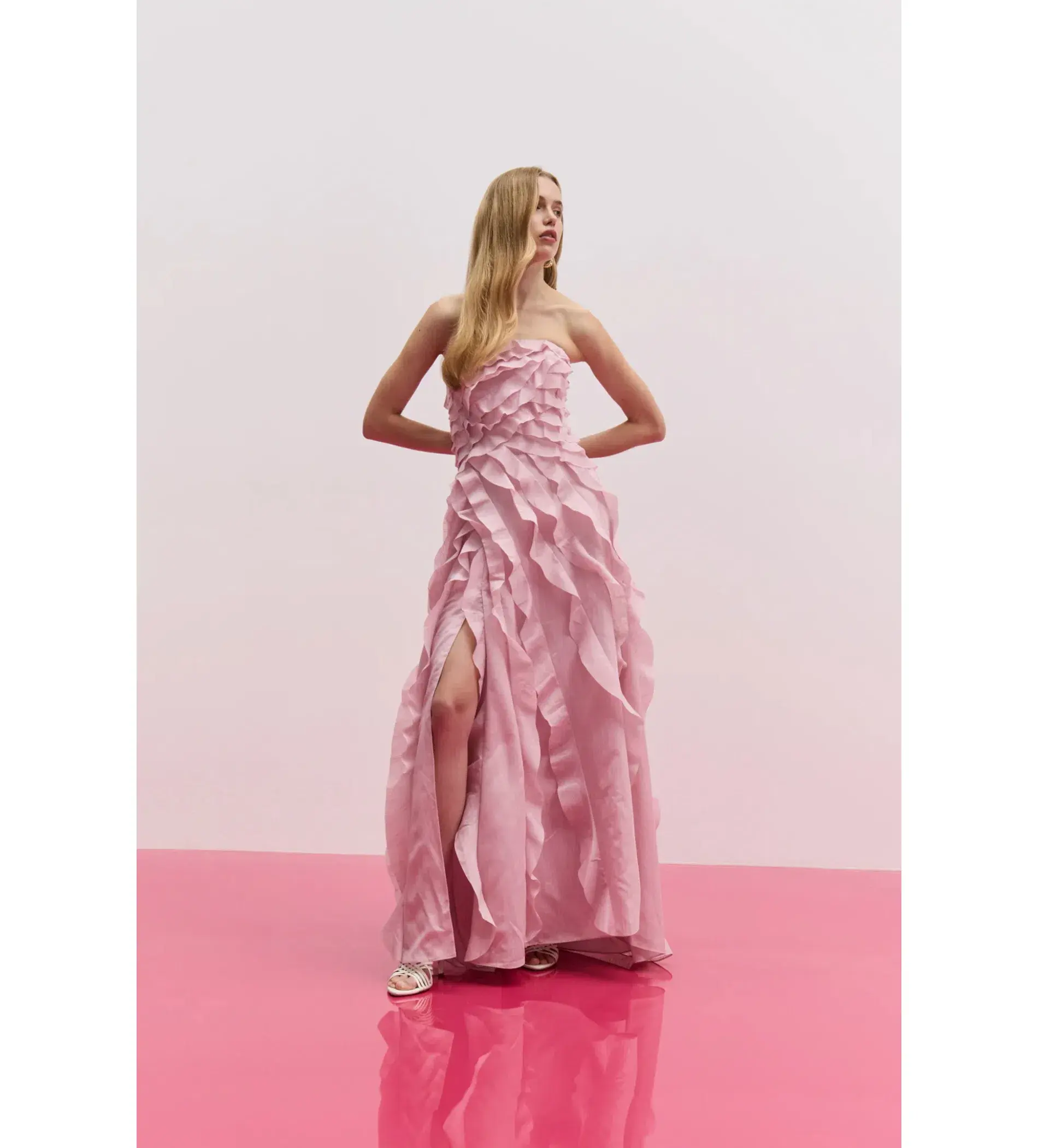 Aje Allaire Gown in Chalk Pink Size AU 6 - Image 1