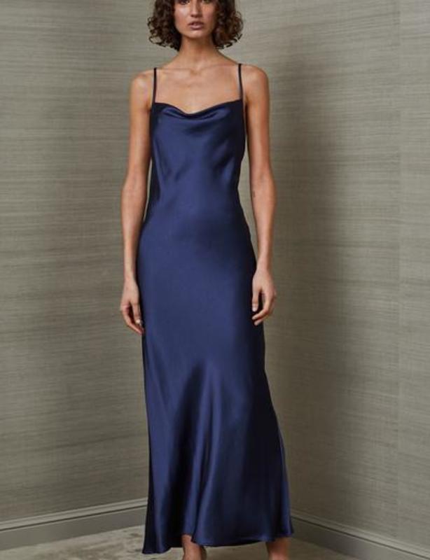 Bec & Bridge Mireille Midi Dress Navy Size 10 - Image 1