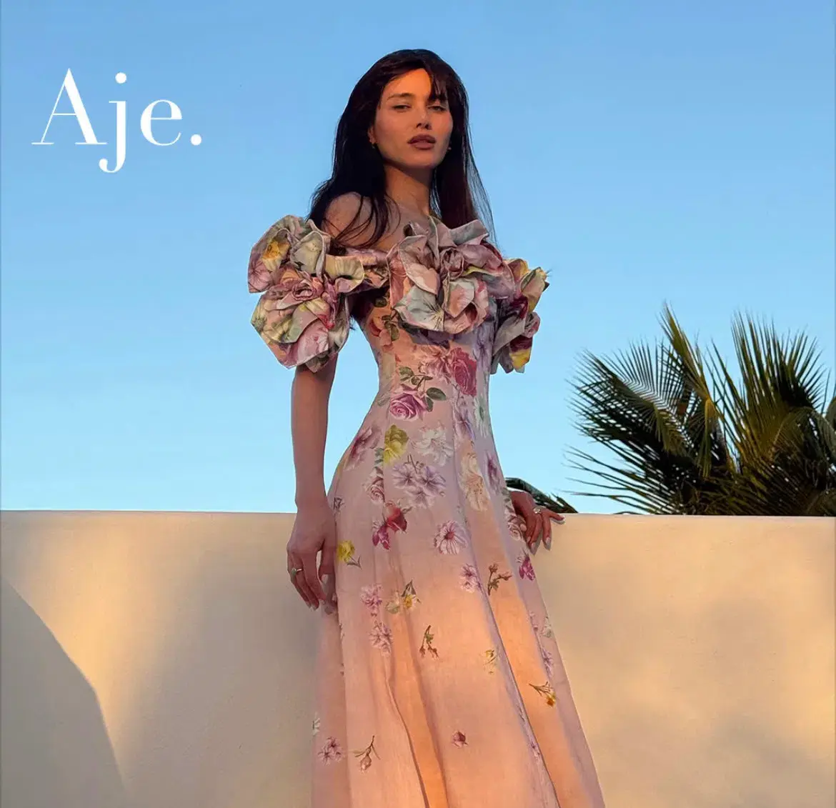 Aje Misha Maxi Dress Floral Pink Size 8 - Image 7