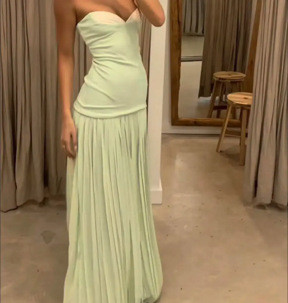 She is OLLÁ Nicolette Maxi Dress Green Size 8  - Image 2
