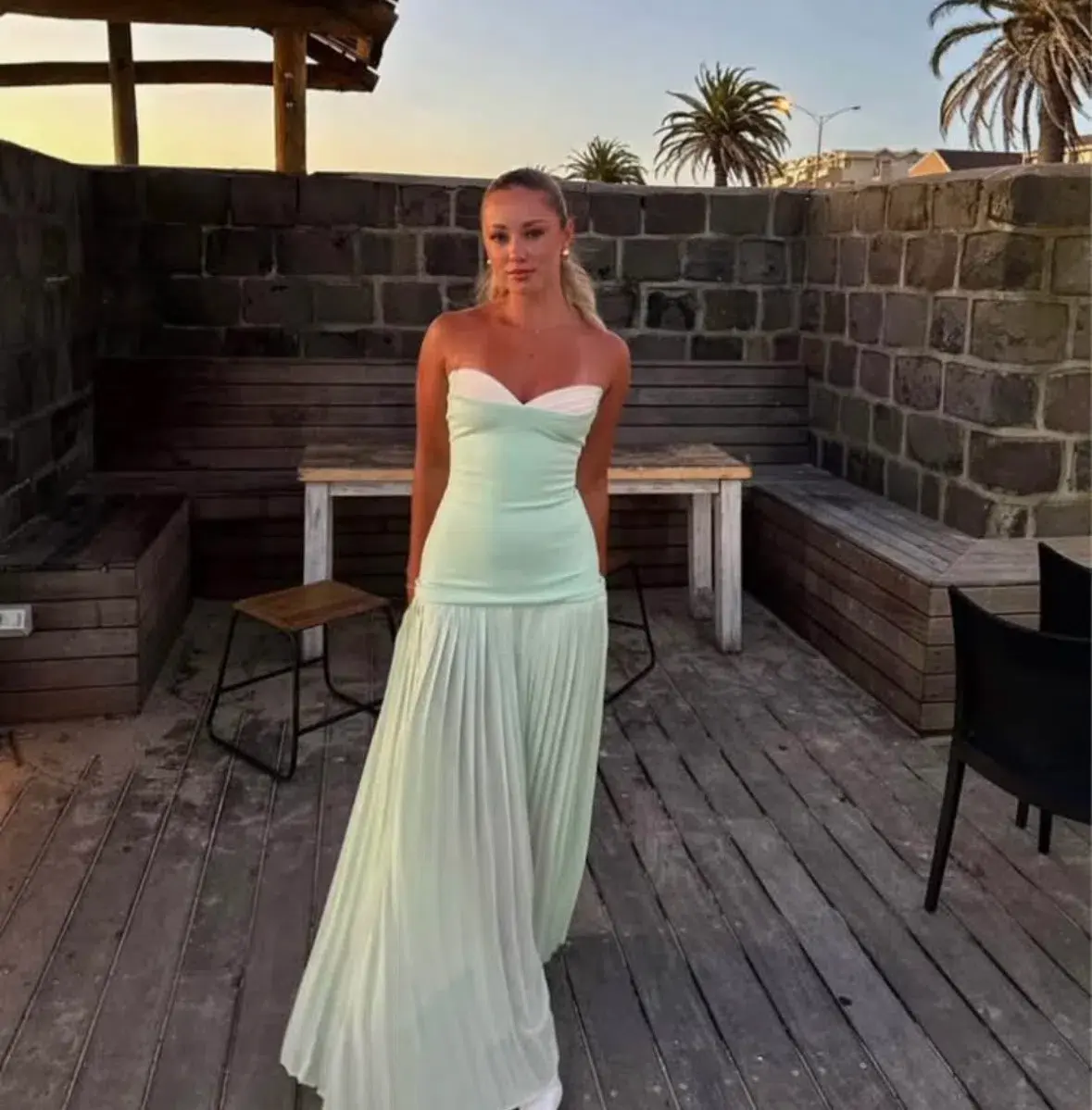 She is OLLÁ Nicolette Maxi Dress Green Size 8  - Image 1