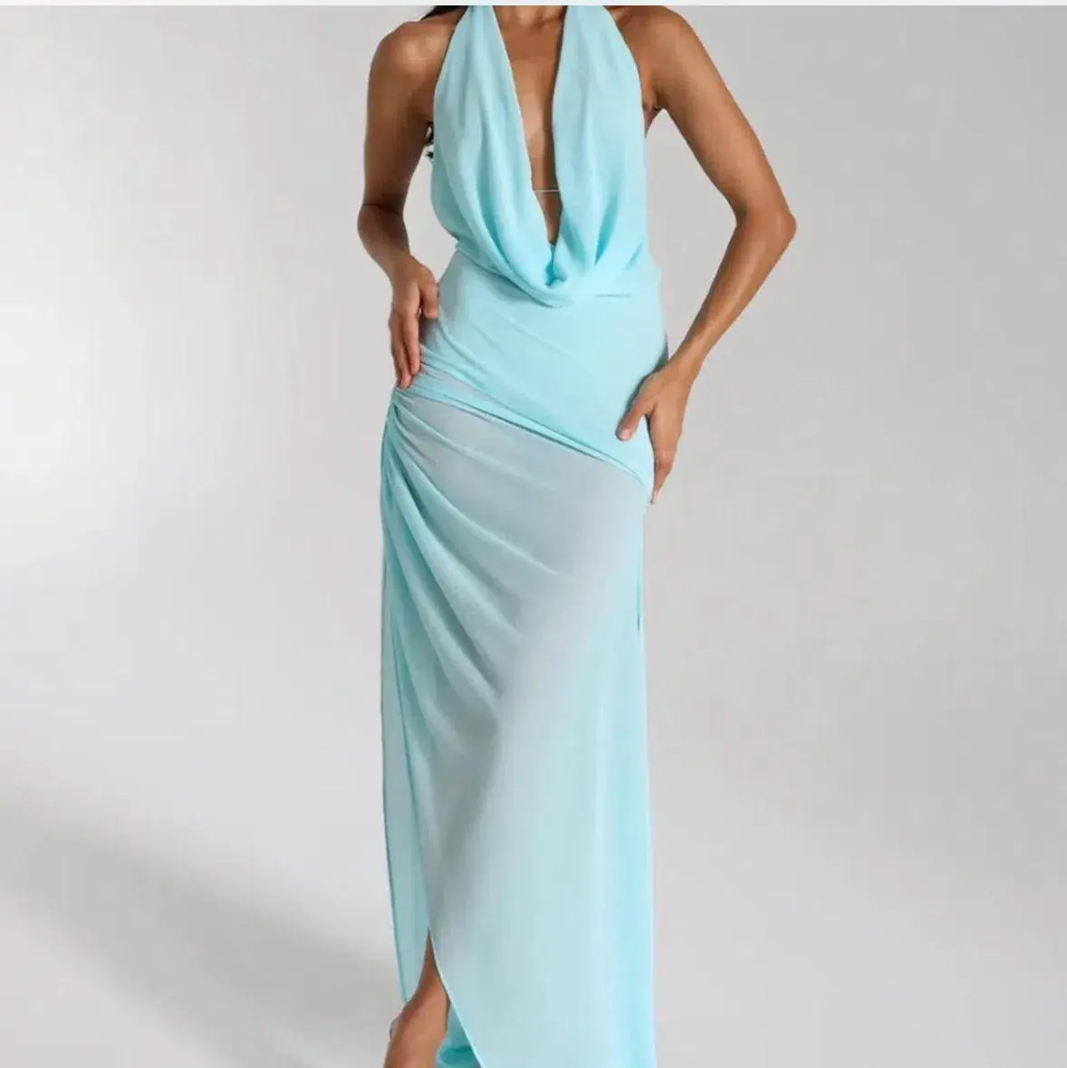 Natalie Rolt Anastasia Mini Dress in Blue Size 6 - Image 2