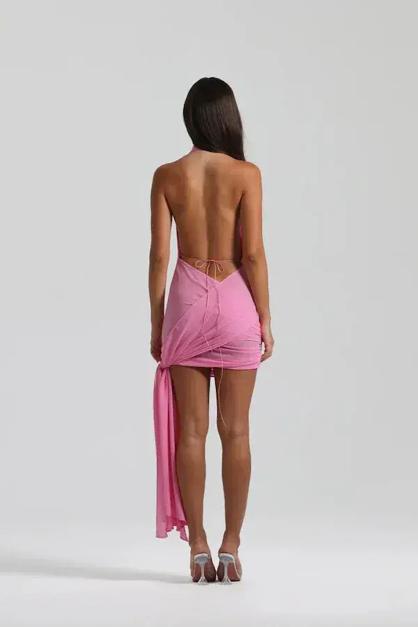 Natalie Rolt Anastasia Mini Dress in Pink Size 8 for rent on The Volte - main image