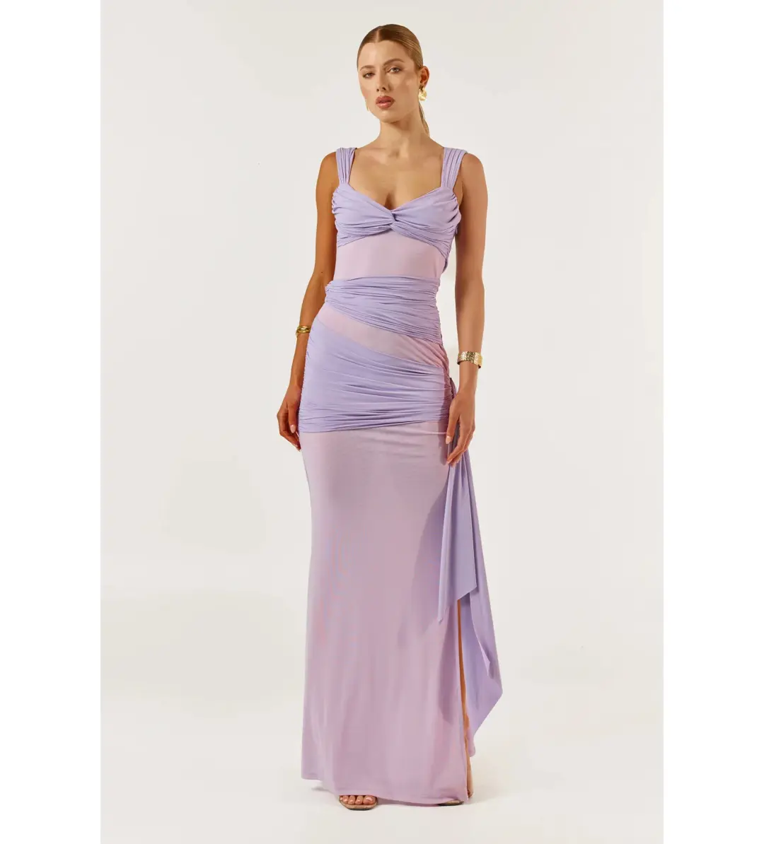 She is Olla Ariel Maxi Dress Lavender Size AU 8 for rent on The Volte - main image
