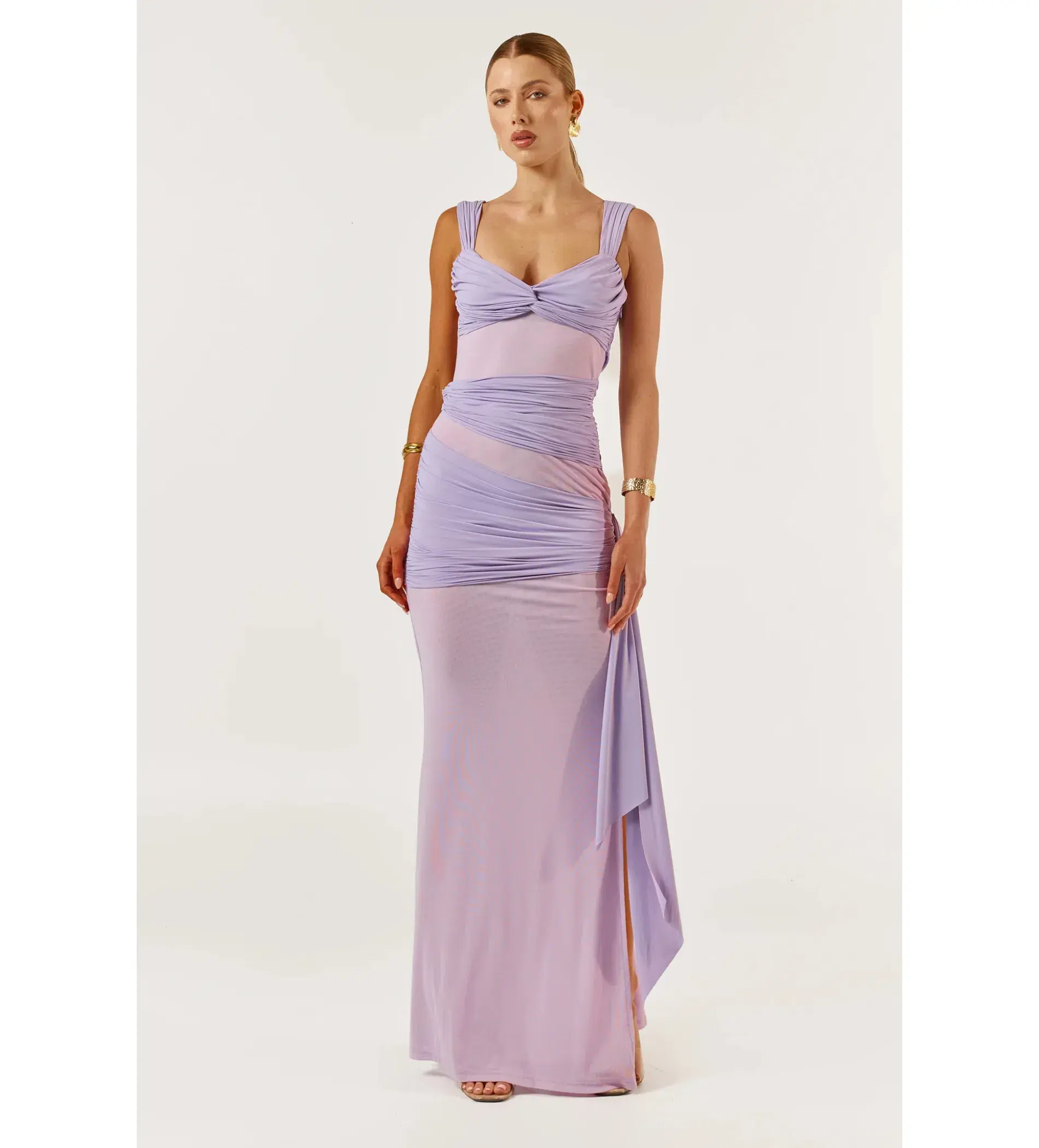 She is Olla Ariel Maxi Dress Lavender Size AU 8 - Image 5