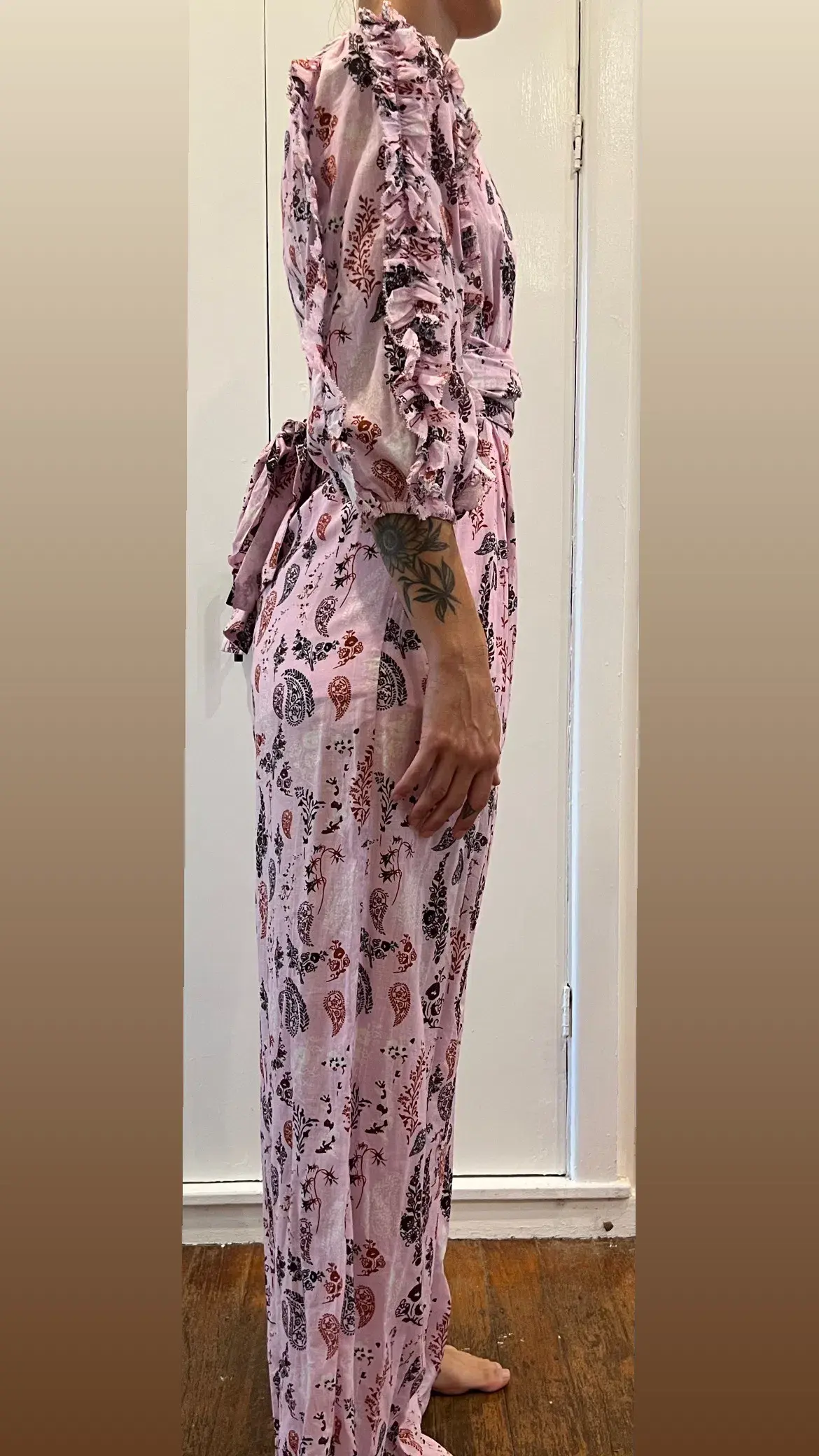 Joslin Jumpsuit Paisley Pink Size AU 10 - Image 4
