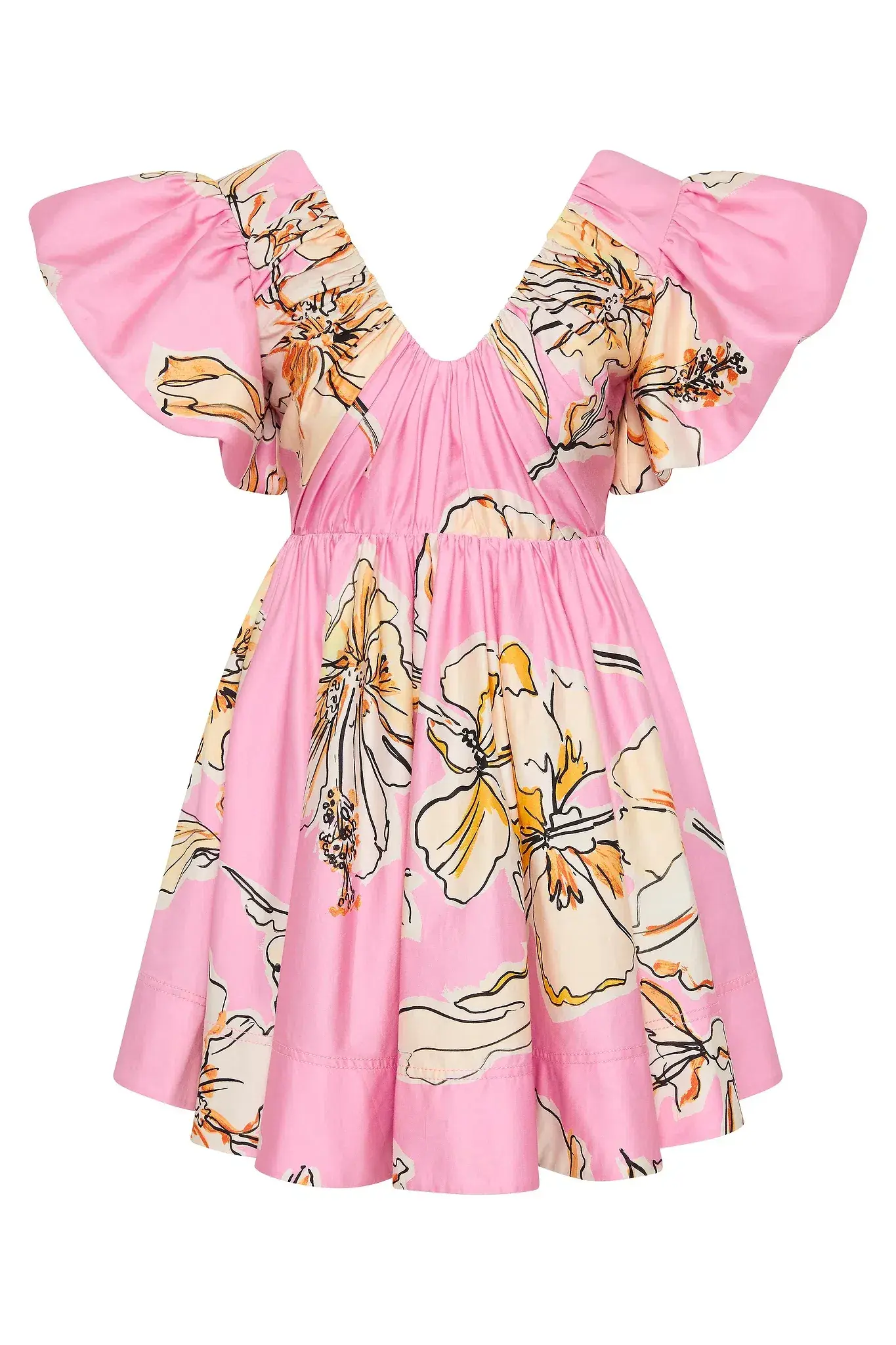 Aje Gretta Bow Back Mini Pink Hibiscus Size AU 8 - Image 3