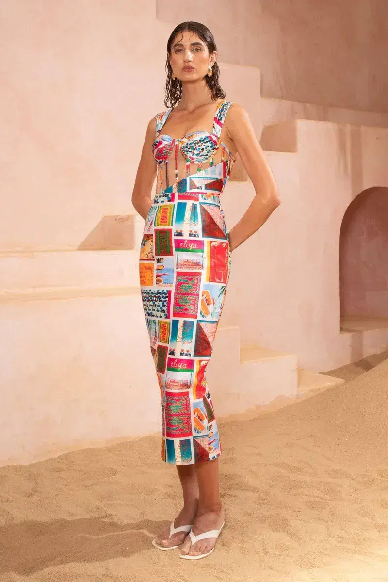 Eliyah The Label Lipari Midi Dress Size XS / Aus 6 - Image 2