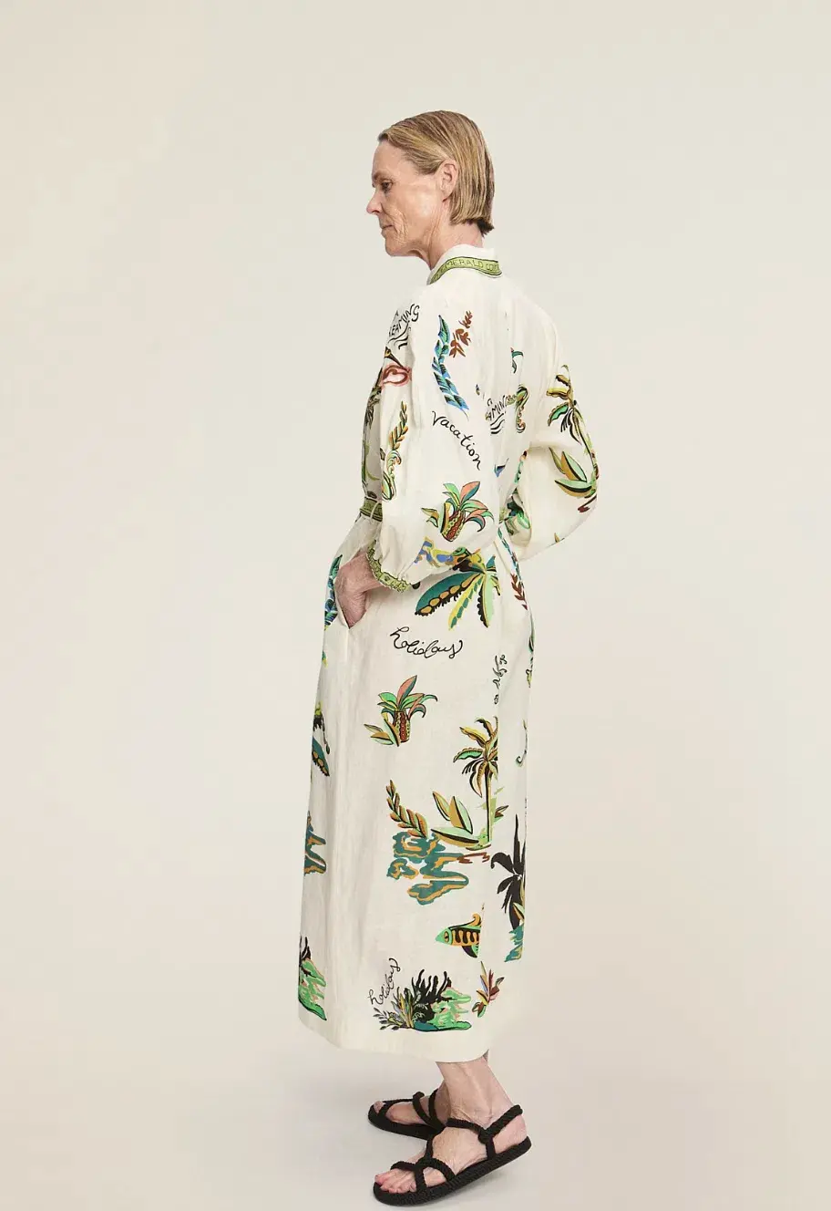 Alémais Day Dream Shirtdress Maxi Dress Print Size 16 - Image 5