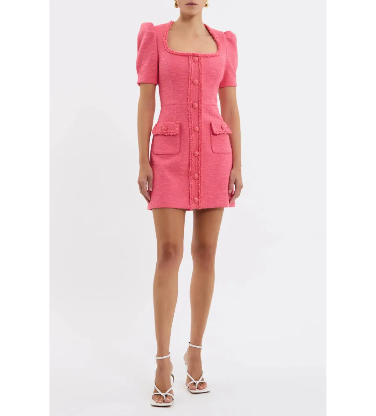 Rebecca Vallance Montana Short Sleeve Mini Dress Pink Size AU 10 - Image 1