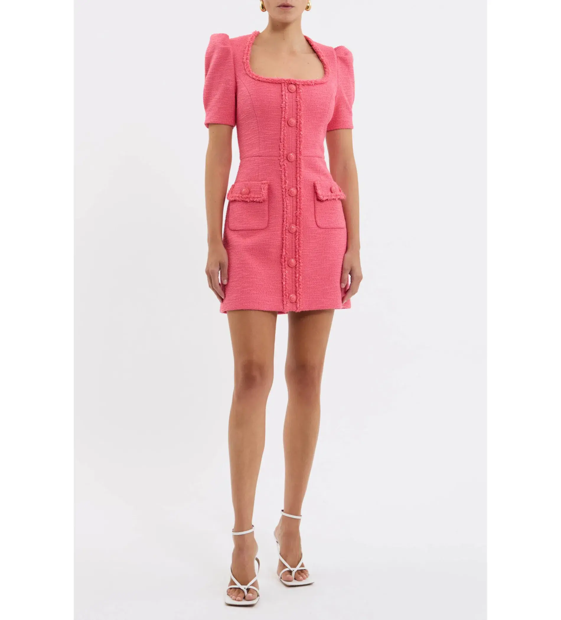 Rebecca Vallance Montana Short Sleeve Mini Dress Pink Size AU 10 - Image 1