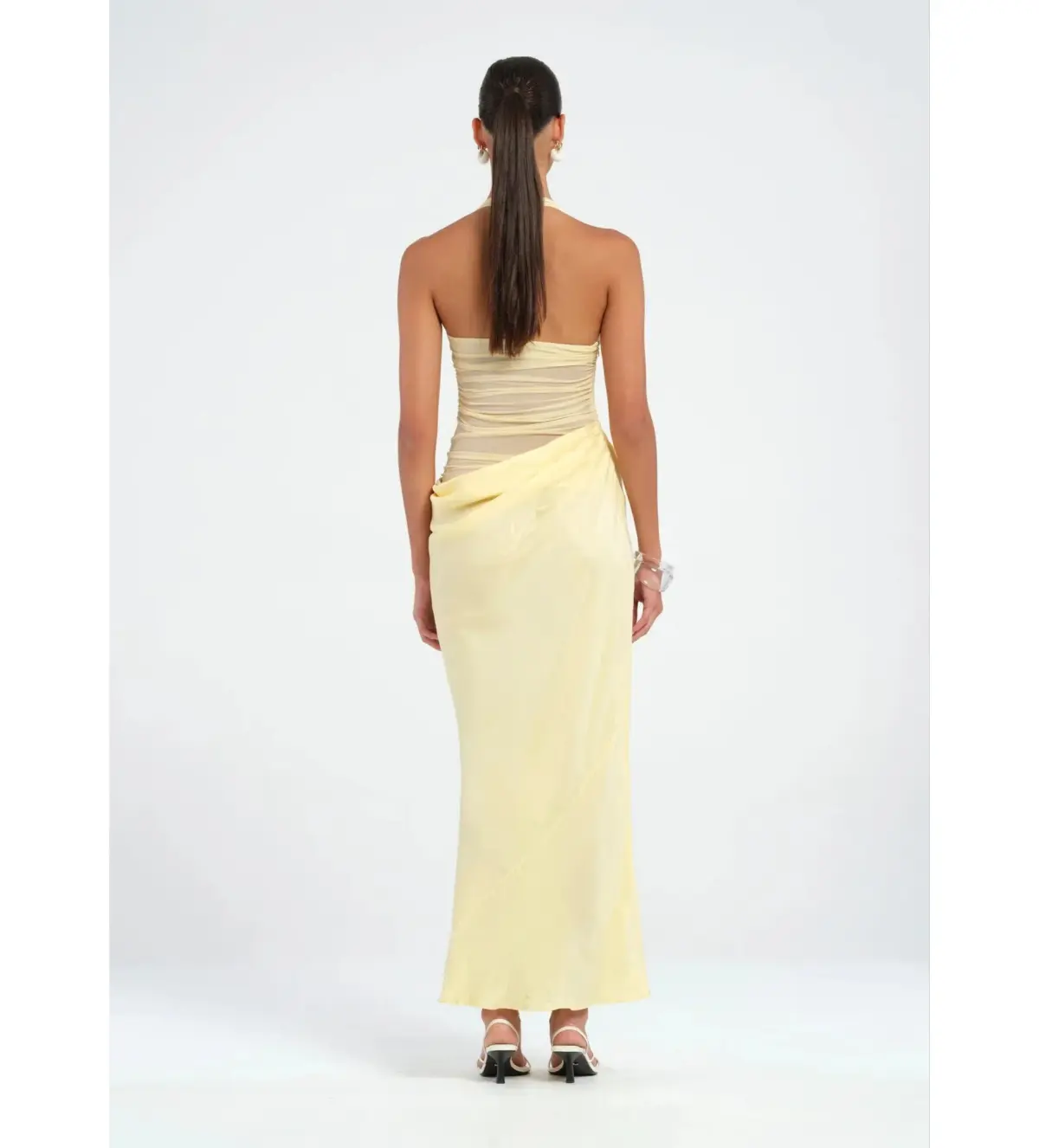 Benni Gina Maxi Dress in Butter Size AU 8 - Image 3