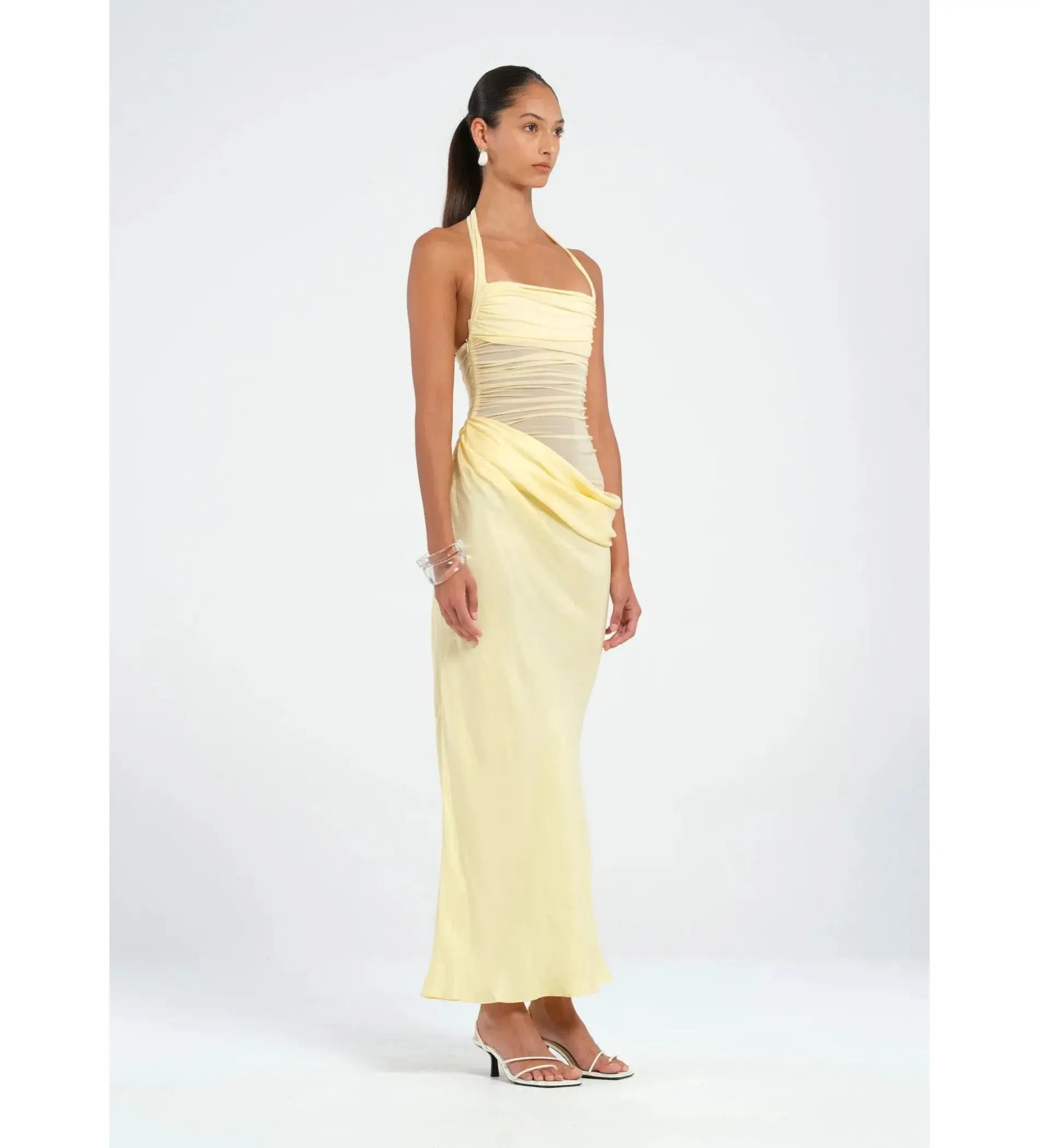 Benni Gina Maxi Dress in Butter Size AU 6 - Image 2