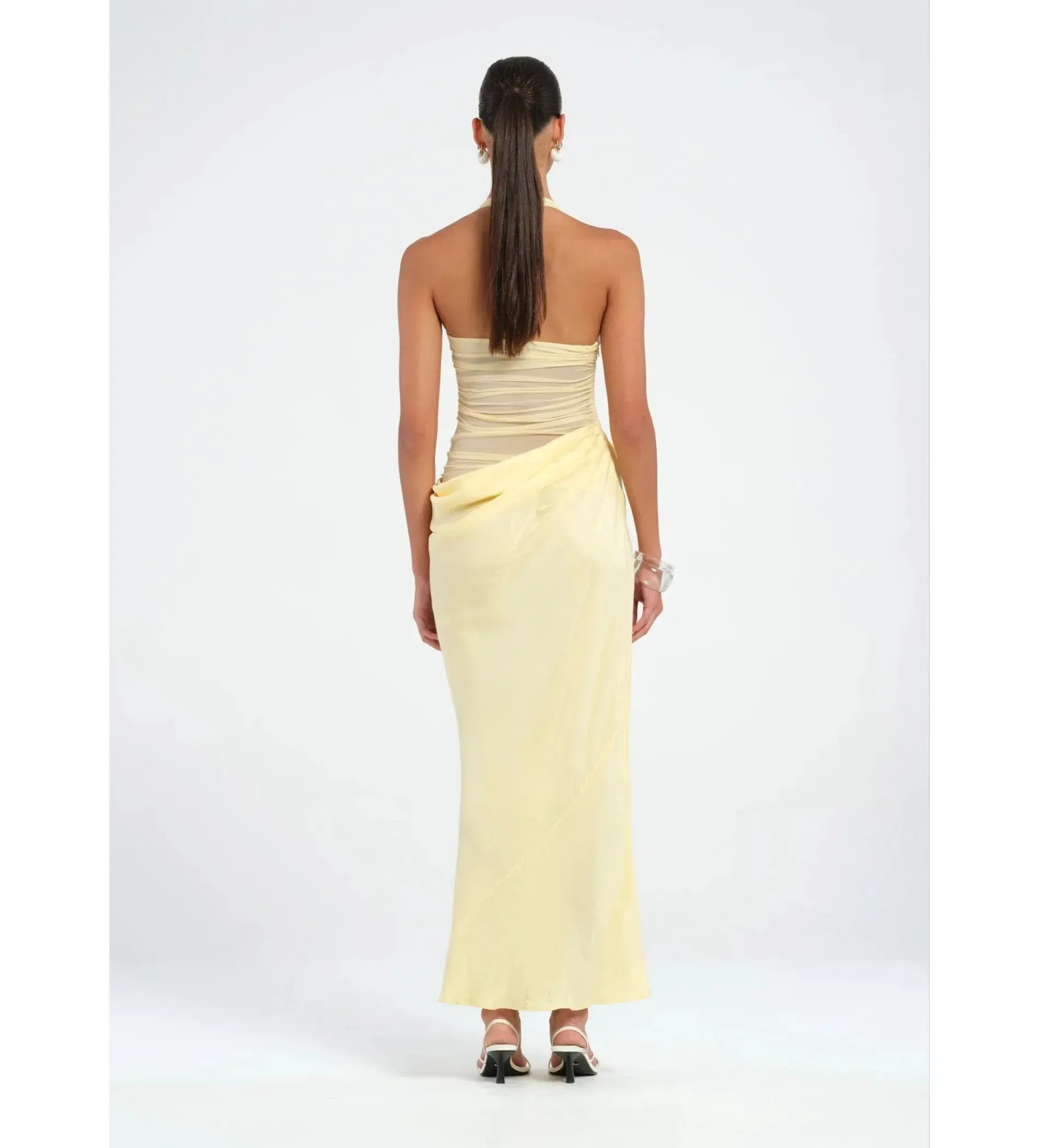 Benni Gina Maxi Dress in Butter Size AU 6 - Image 3