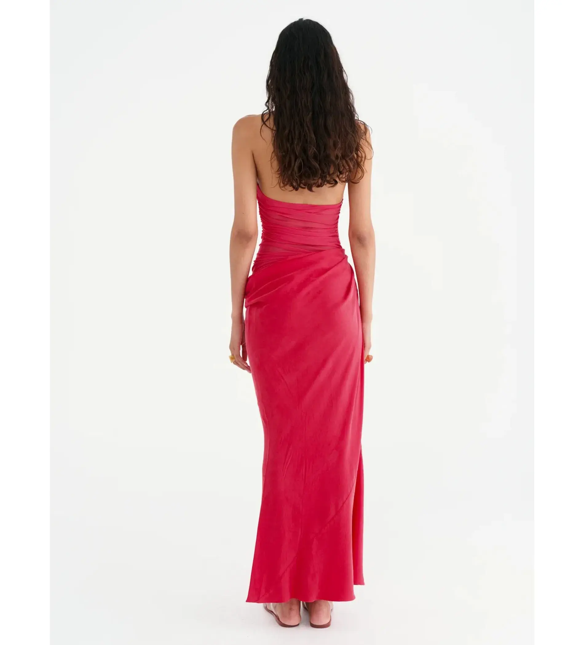 Benni Gina Maxi Dress in Watermelon Size AU 8 - Image 3