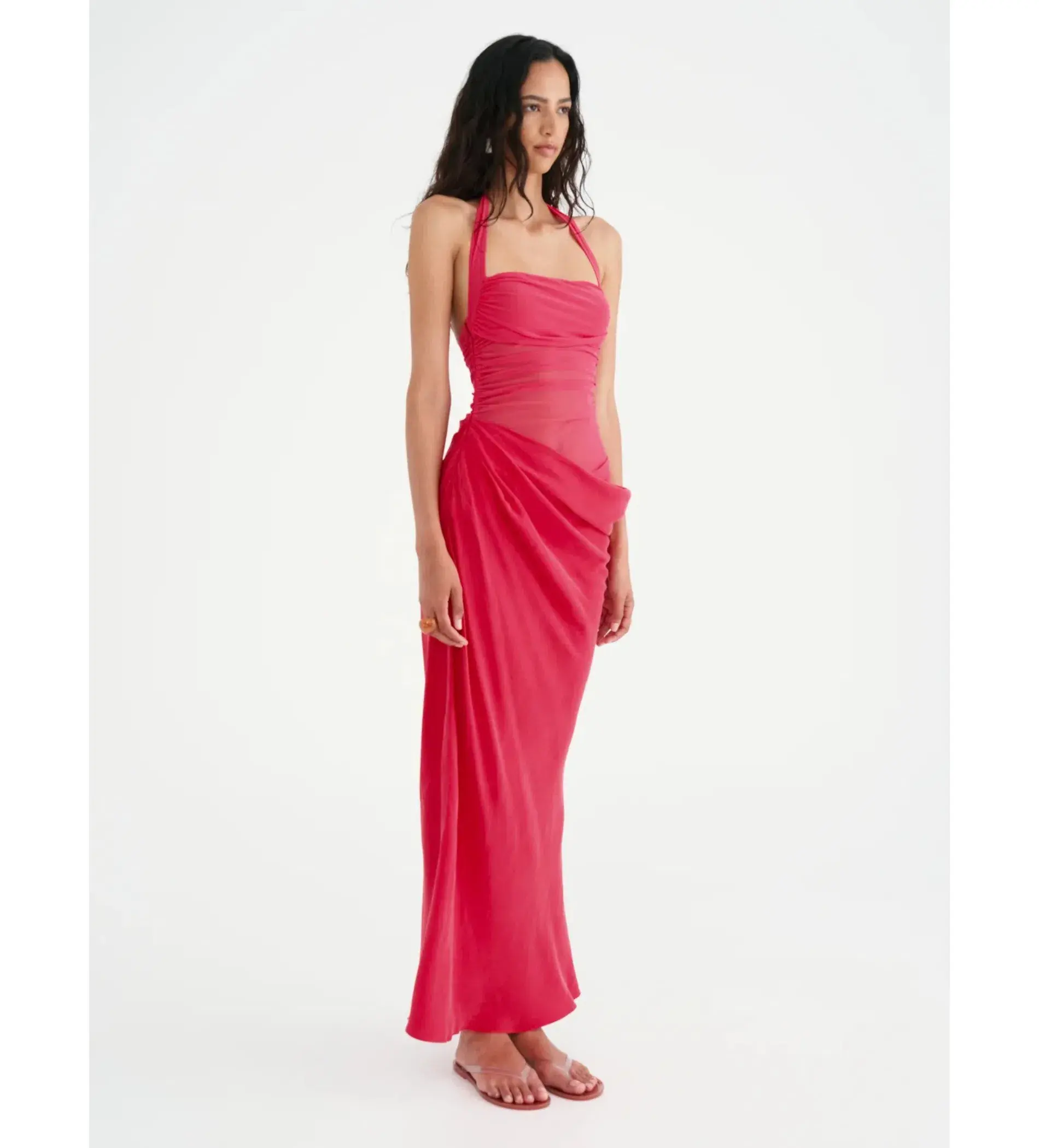 Benni Gina Maxi Dress in Watermelon Size AU 8 - Image 2