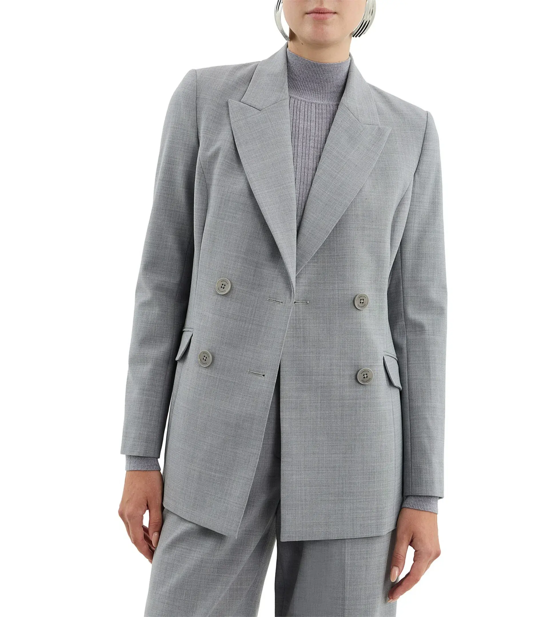Rebecca Vallance Benoit Loose Fit Blazer in Grey Size AU 6 - Image 3