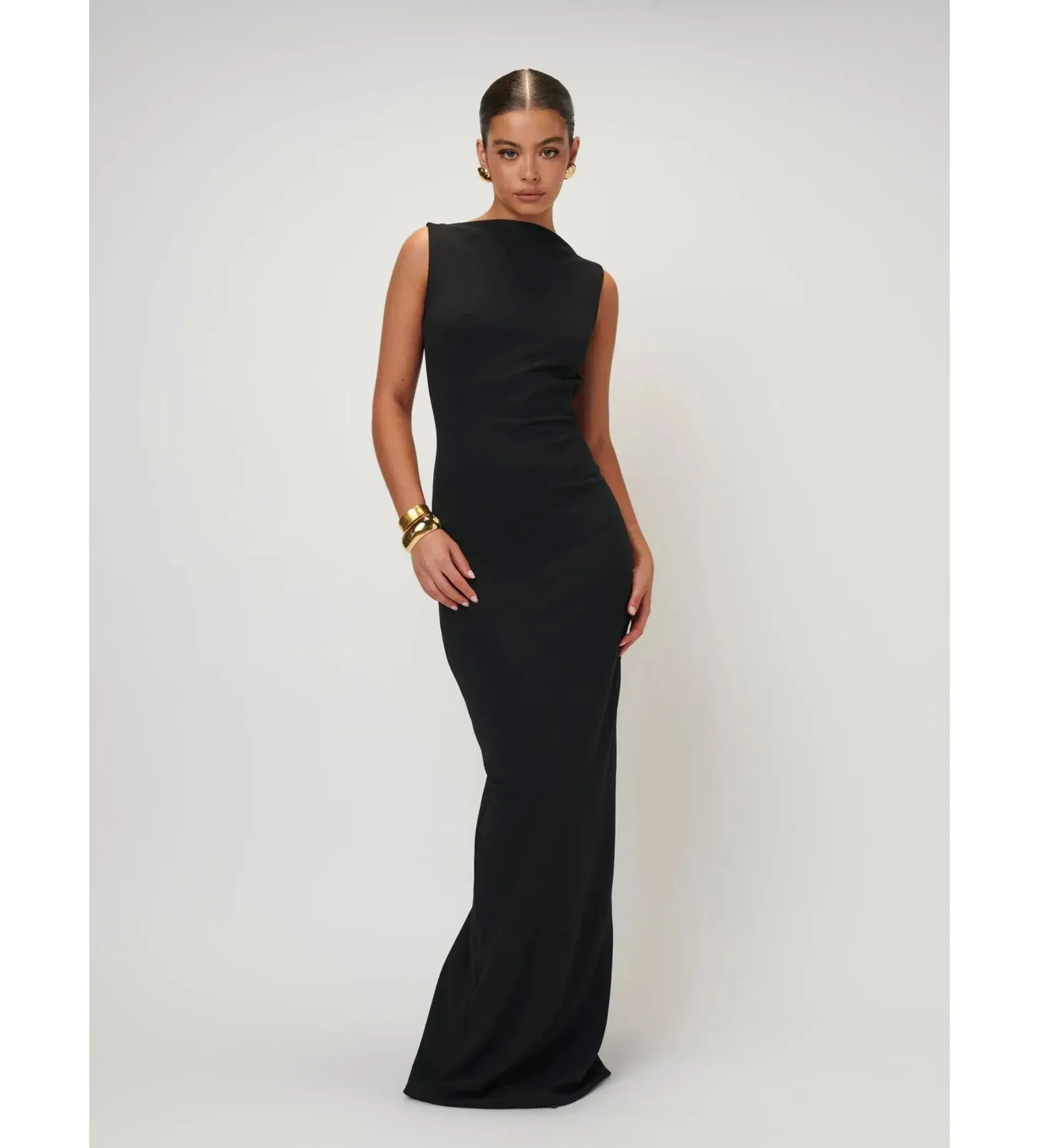 Effie Kats Verona Gown Black size S/ AU 8 - Image 1