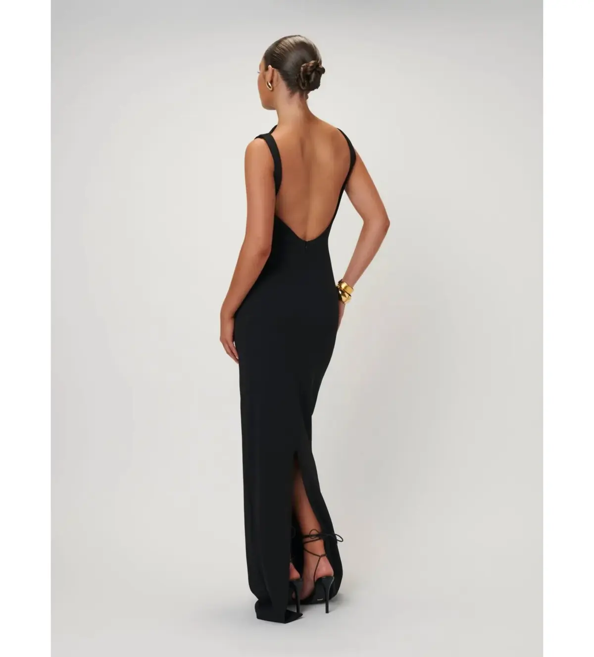 Effie Kats Verona Gown Black size S/ AU 8 - Image 4