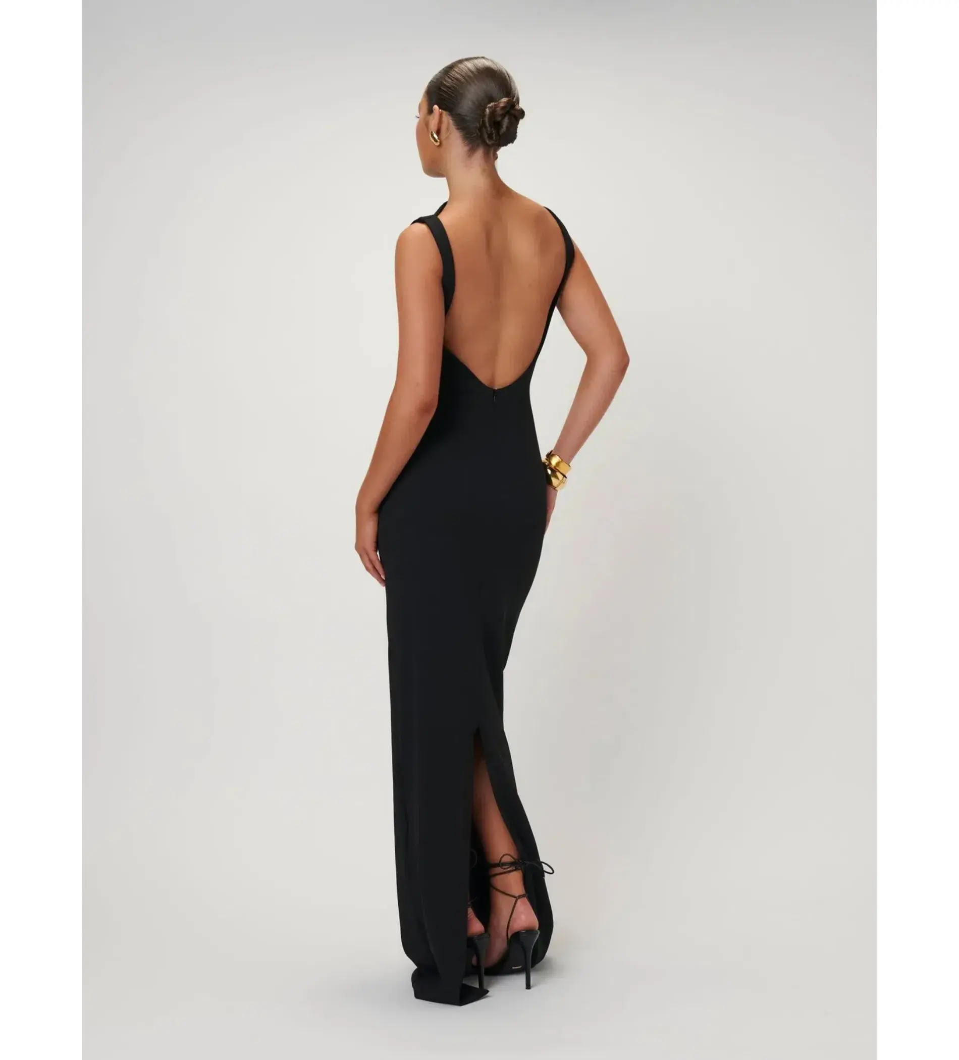 Effie Kats Verona Gown Black size S/ AU 8 - Image 4