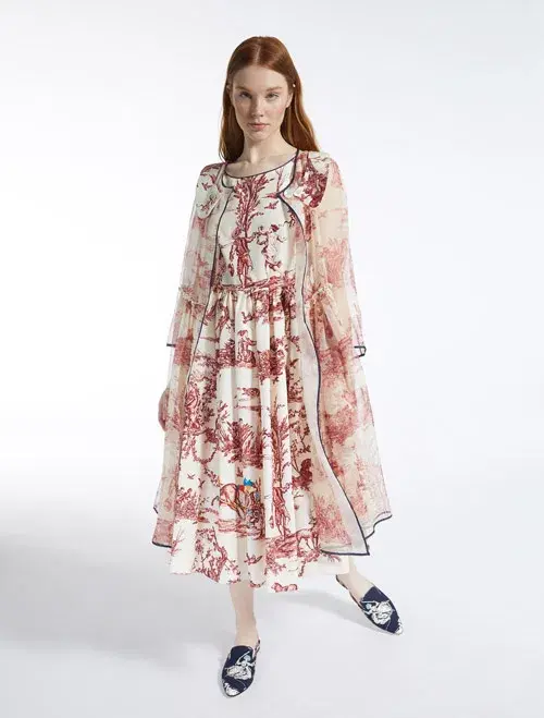 Max Mara Trophy Day Dress Print Size 8 - Image 1