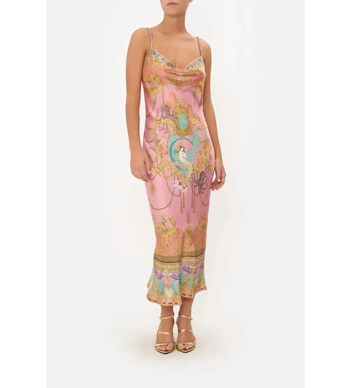 Camilla Long Bias Slip Dress - Mermaid Motel Size AU 10 - Image 1