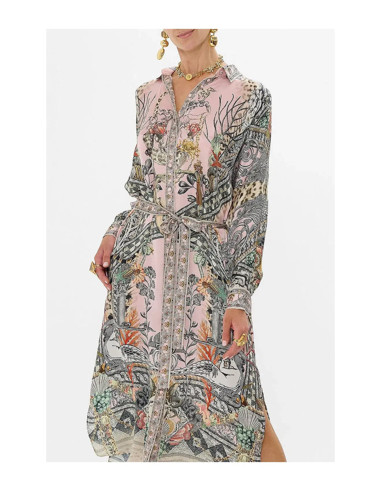 Camilla Collared Button Through Midi Dress Cave of Wonders Size XL / AU 14 - Image 2