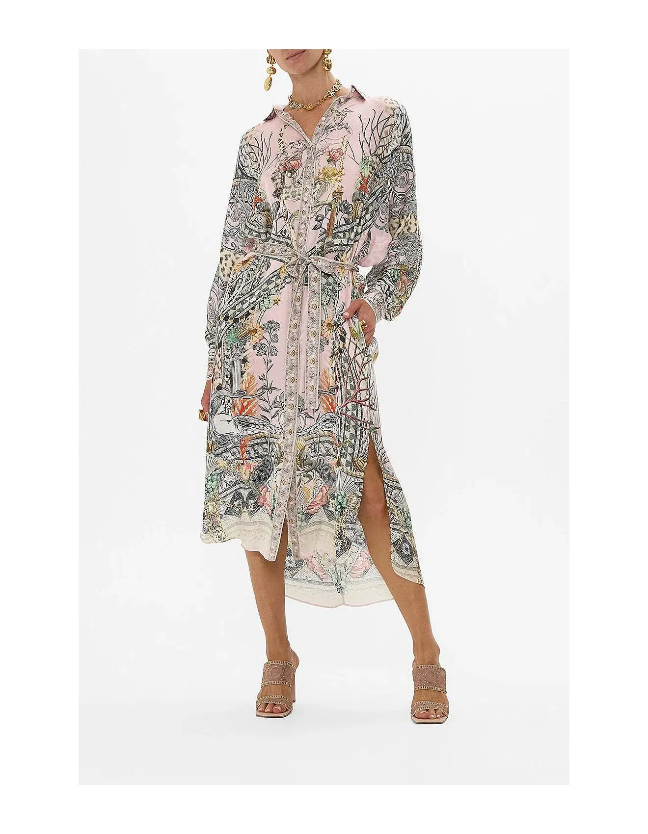Camilla Collared Button Through Midi Dress Cave of Wonders Size XL / AU 14 - Image 1