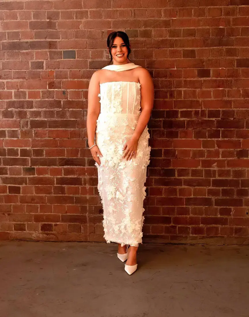 Eliya The Label Paulina Midi Dress White Size 14 - Image 1