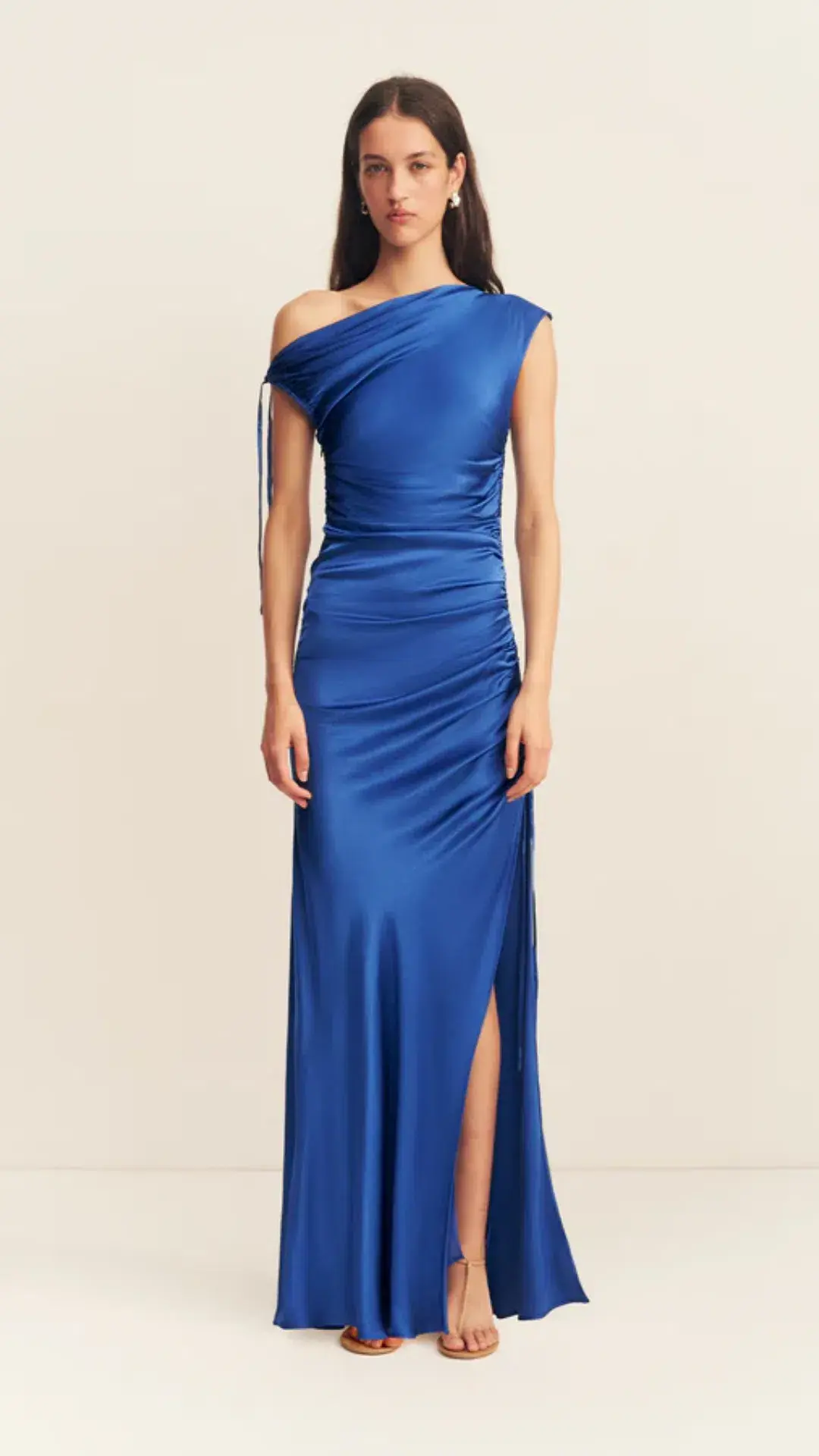 Shona Joy - Tatum Gathered Maxi Dress In Ultramarine - Size 10 - Image 1