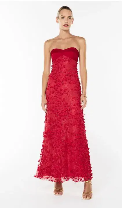 Manning Cartell Enchantment Balconette Gown in Scarlet Red Size 10 - Image 4