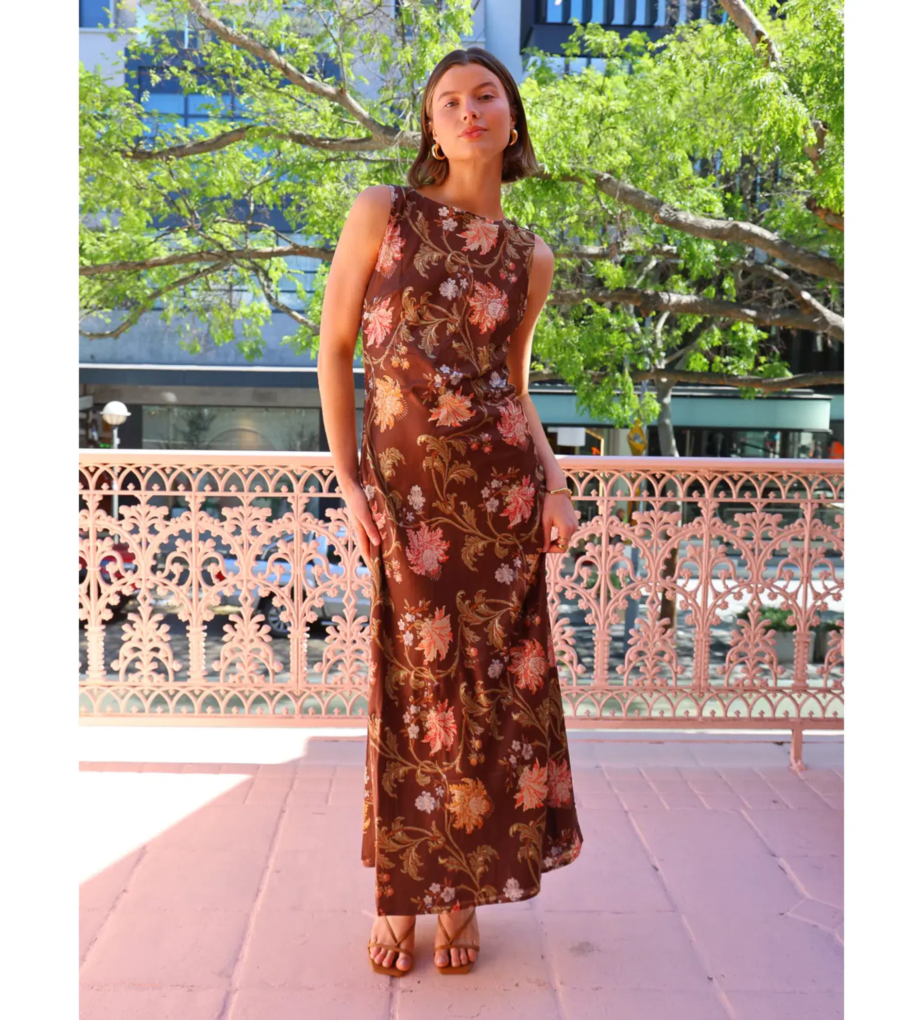 Hansen & Gretel Chloe dress in Carob Floral Size S/ AU 8  - Image 1