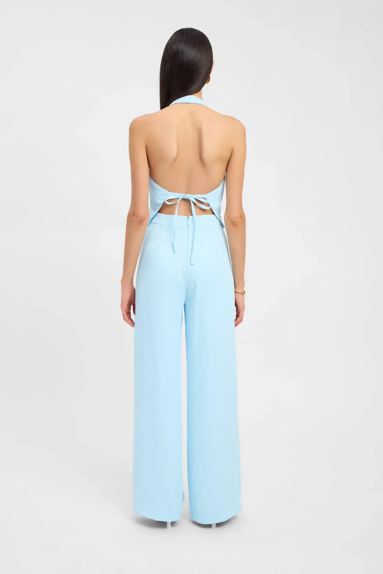 Kookai Oyster Backless Vest and Willow Pants Set Cloud Blue Size 10 - Image 2