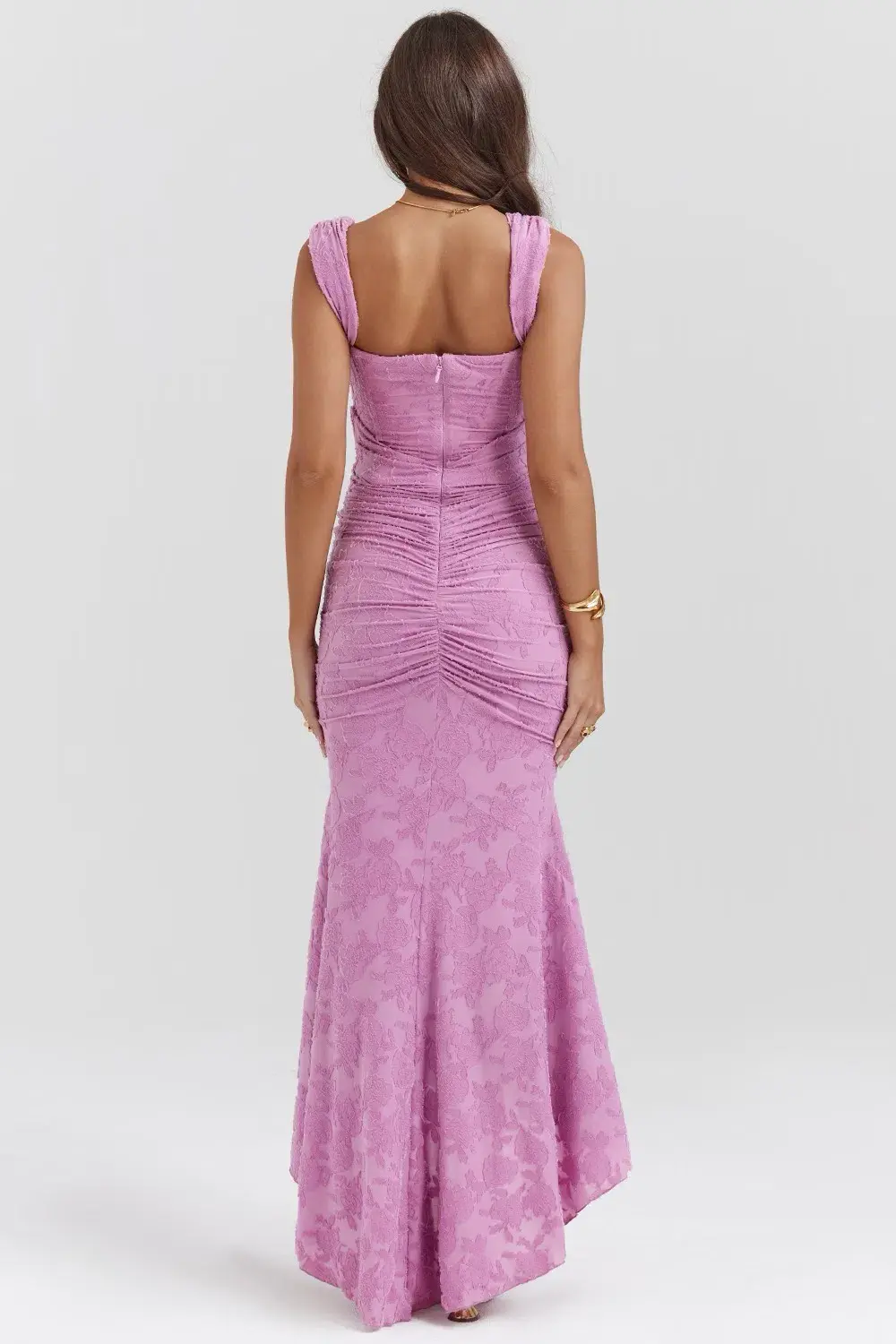 House Of CB Cesca Rose Pink Floral Maxi Dress Size AU 8 - Image 2