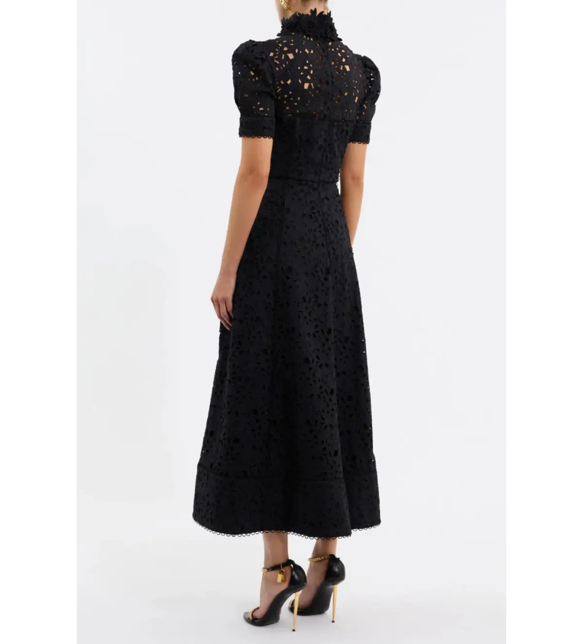 Rebecca Vallance Kitsu SS Midi Dress Black Size 10 - Image 2