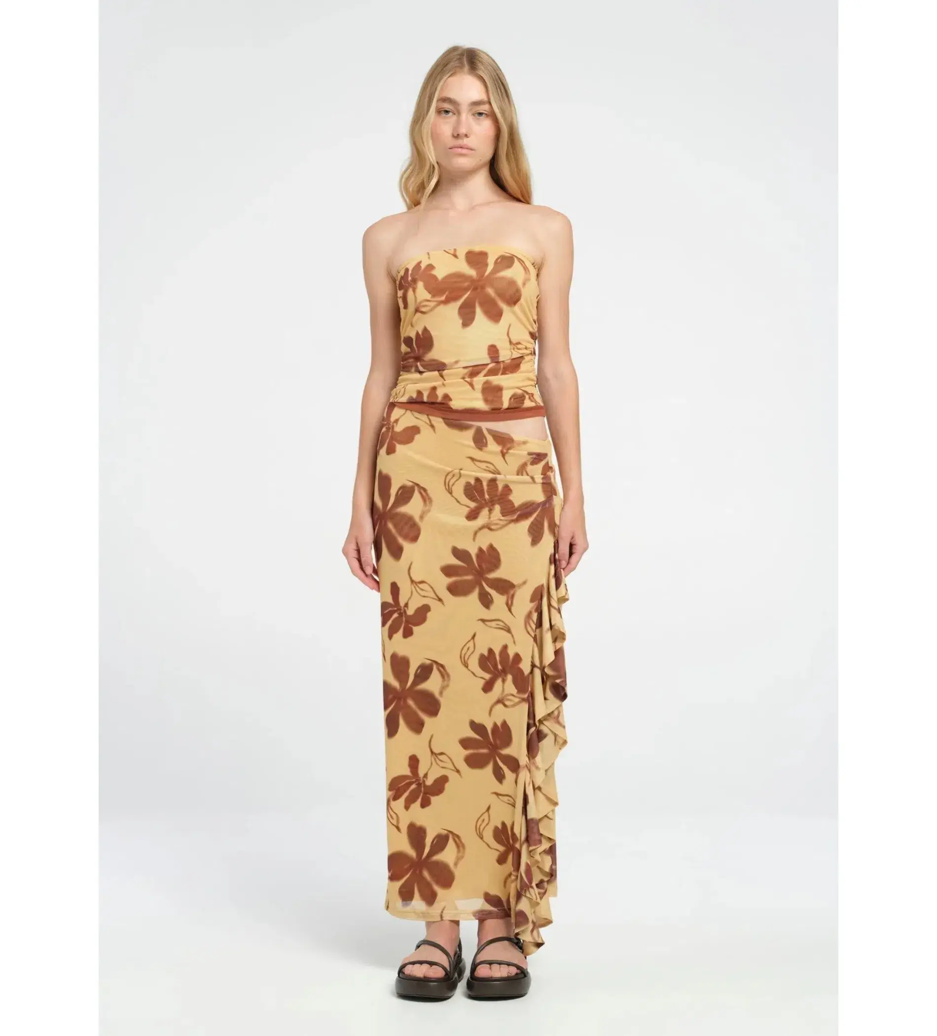 Benni Bindi Maxi Dress in Butter Floral Size AU 10 - Image 1