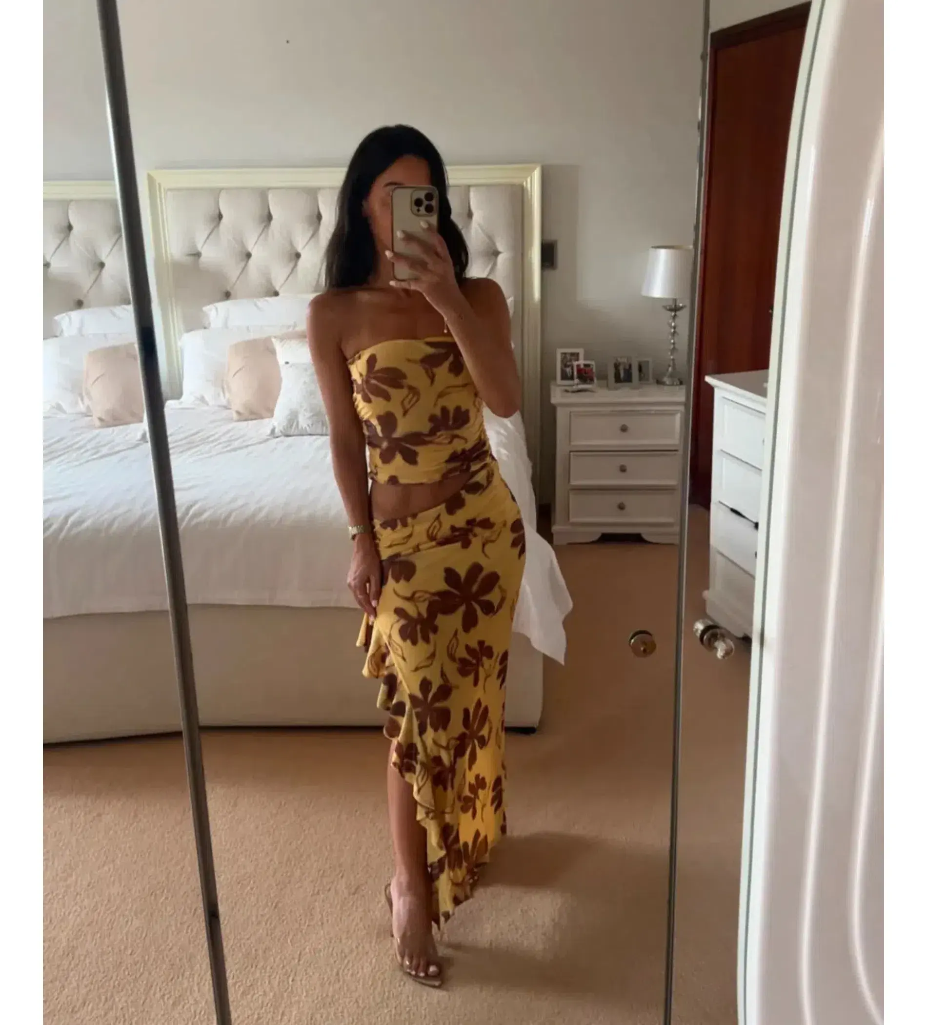 Benni Bindi Maxi Dress in Butter Floral Size AU 10 - Image 5