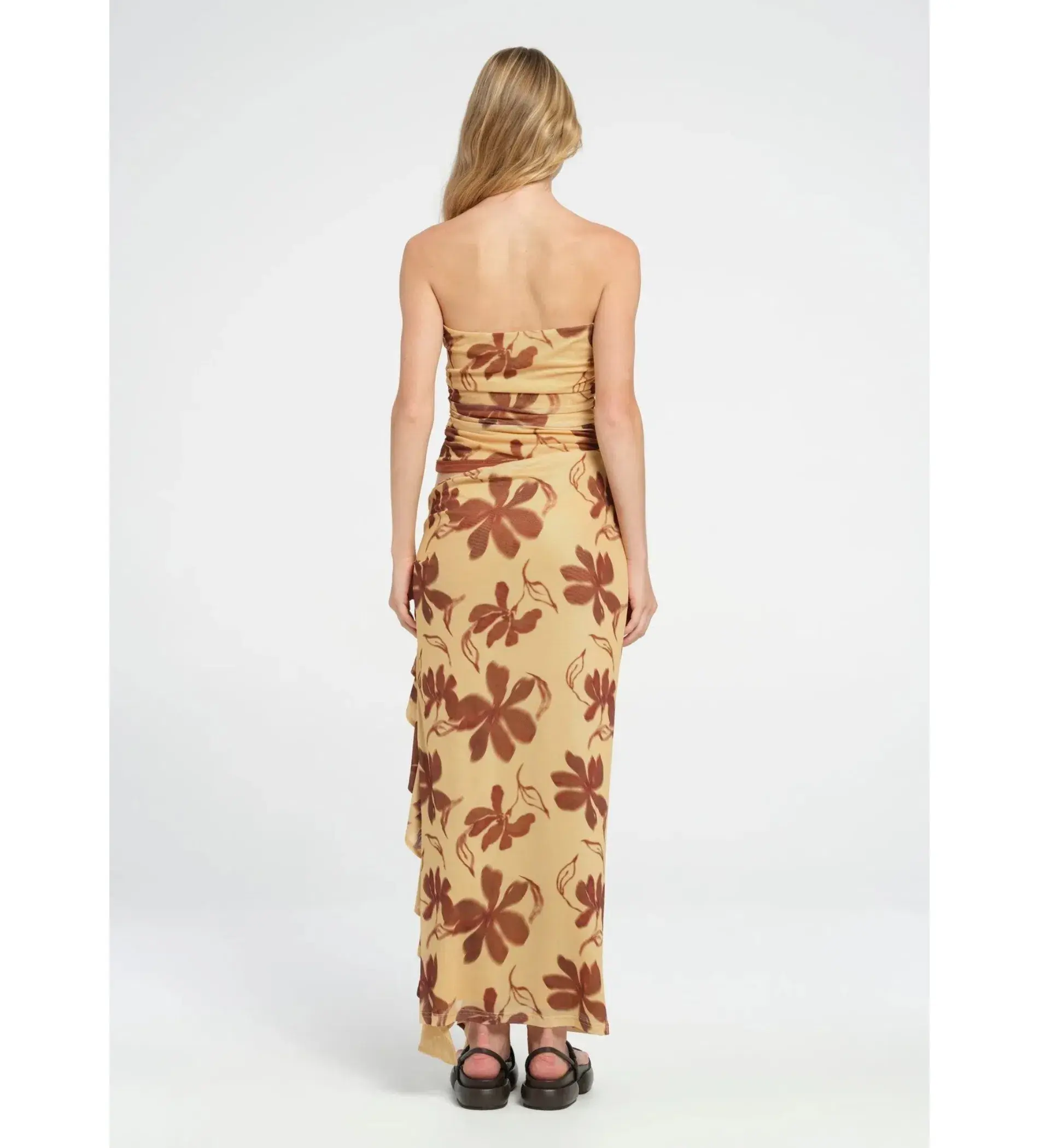 Benni Bindi Maxi Dress in Butter Floral Size AU 10 - Image 4