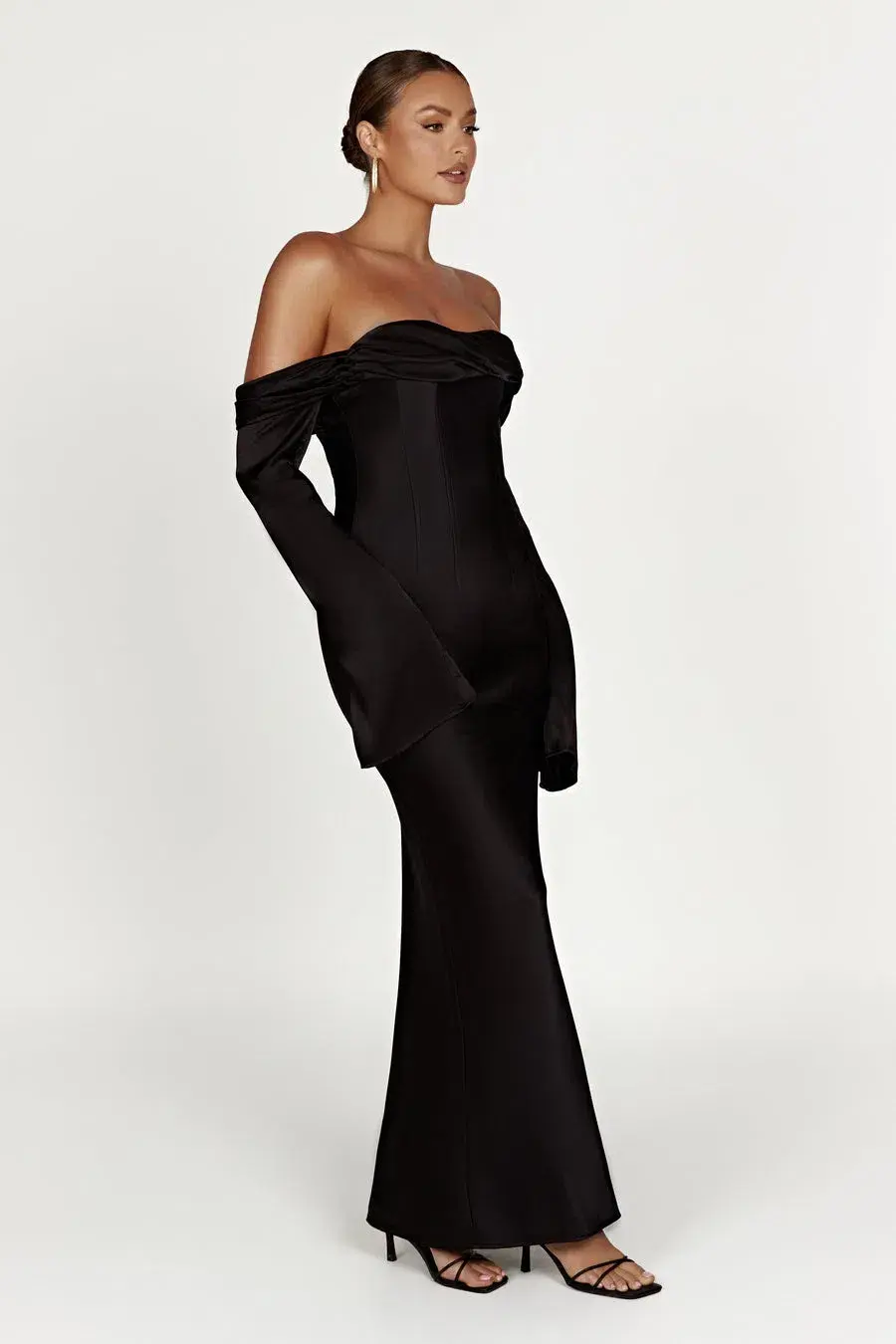 Meshki Giselle Off Shoulder Maxi Dress Black Size 8 - Image 2