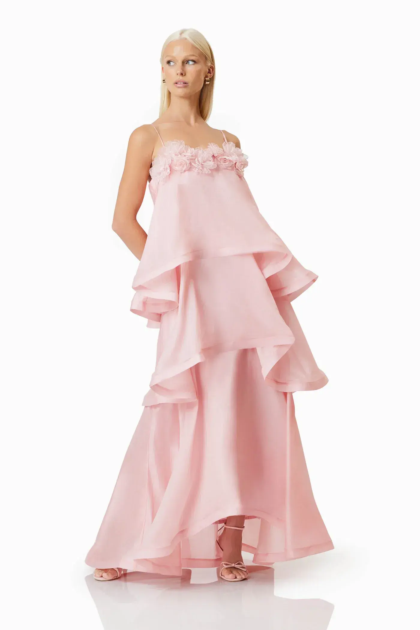 OMR x ELLIATT: Swallowtail Day To Night Maxi Dress Pink Size AU 14 - Image 1