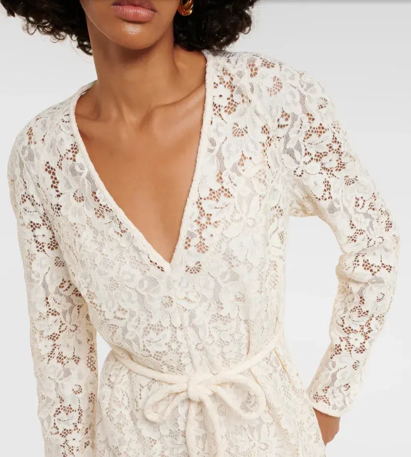 Zimmermann Matchmaker Lace Sheath Dress Cream Size 2/AU 12 for rent on The Volte - main image