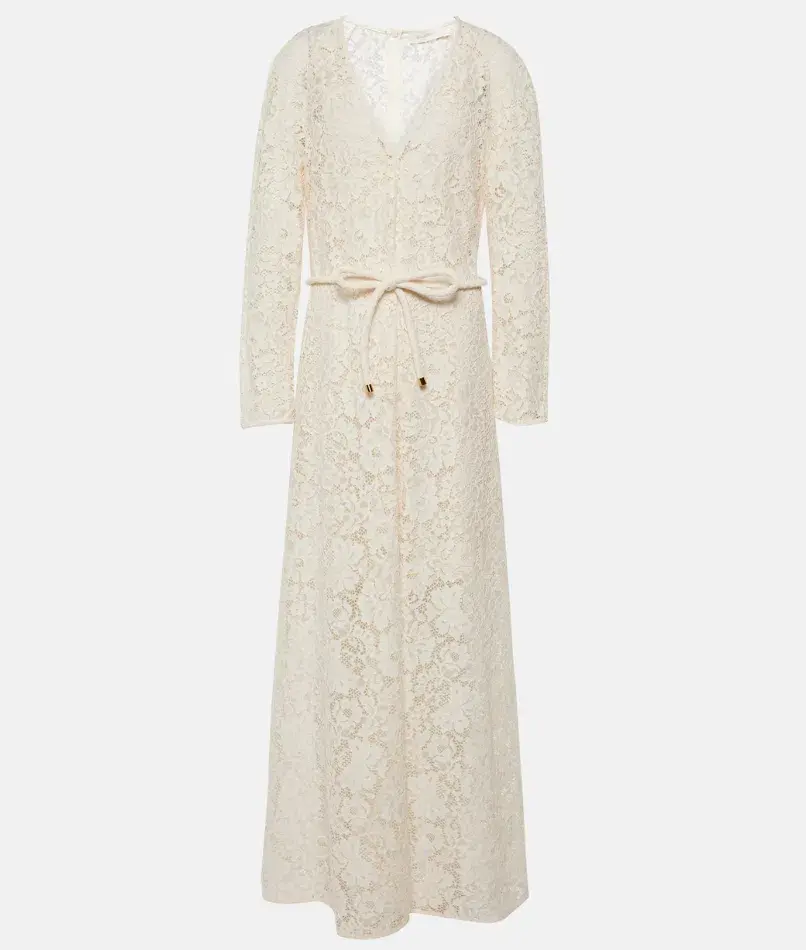 Zimmermann Matchmaker Lace Sheath Dress Cream Size 2/AU 12 for rent on The Volte - main image