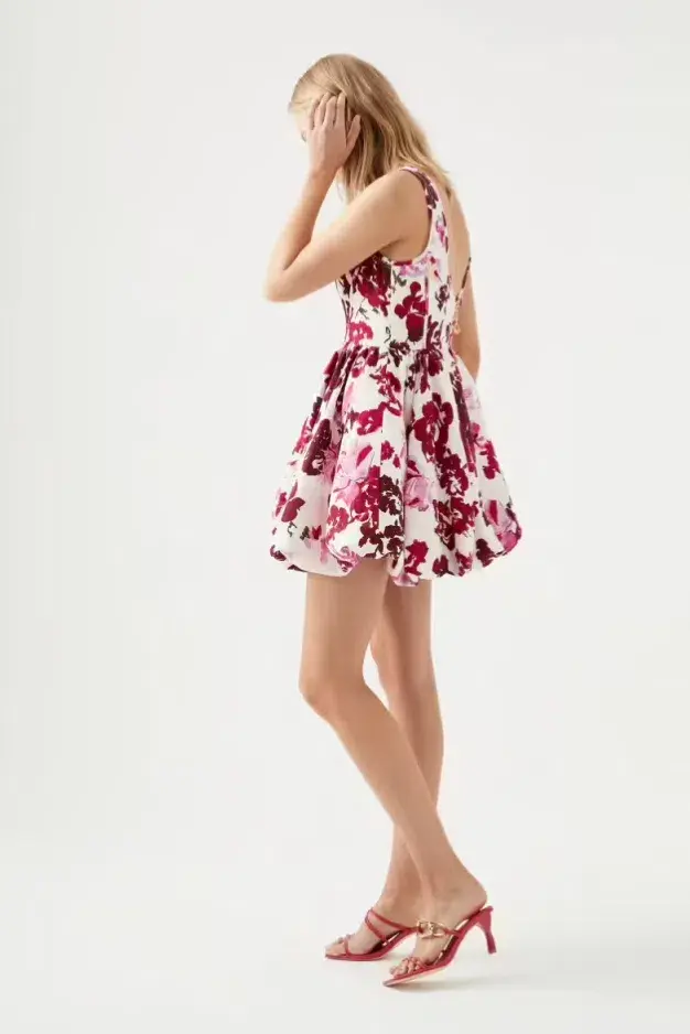 Aje Suzette Mini Dress Floral Size 10 - Image 3
