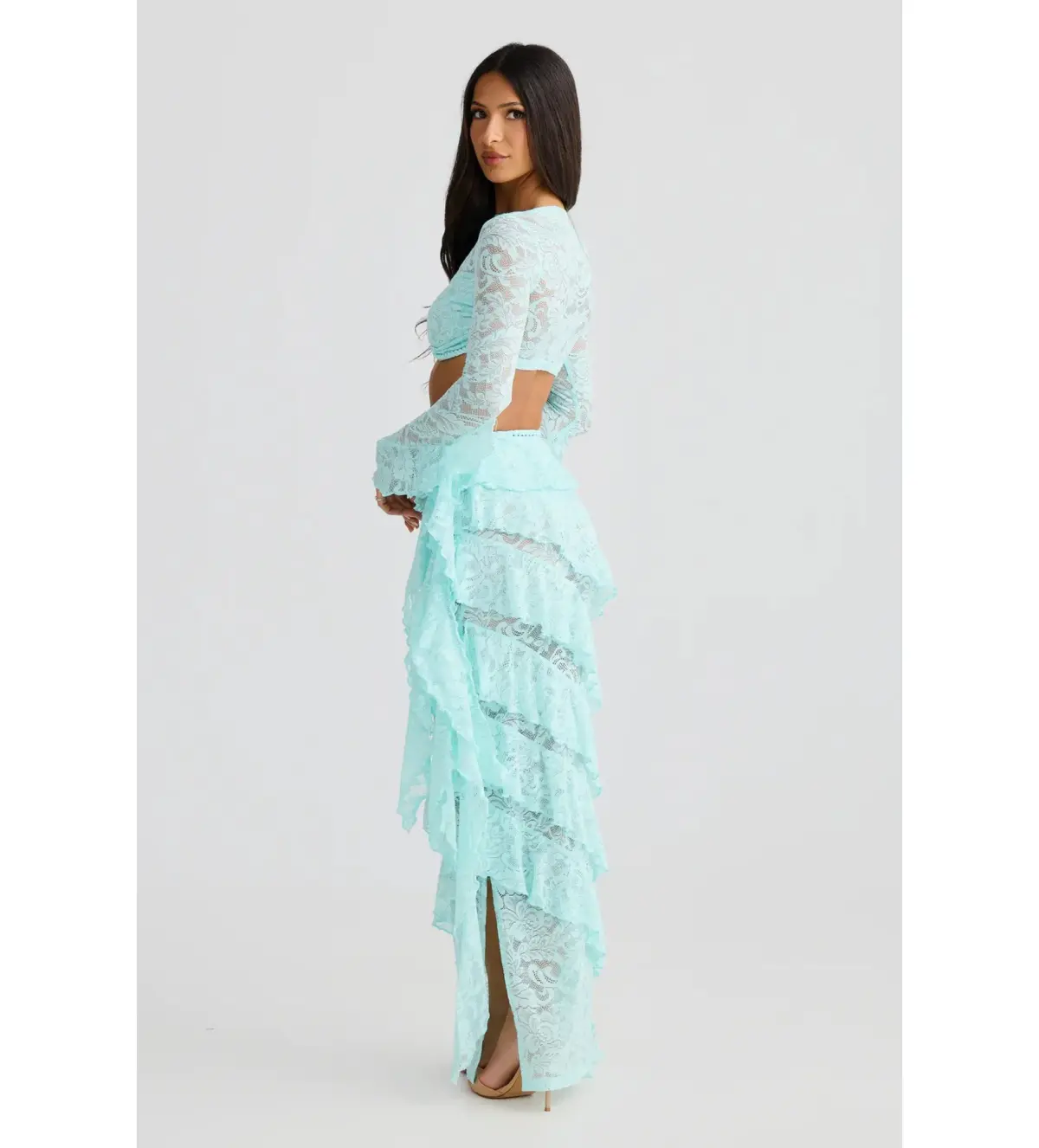 Melani The Label Cecilia Top and Joa Skirt Set Aqua Size S/AU 8 - Image 2