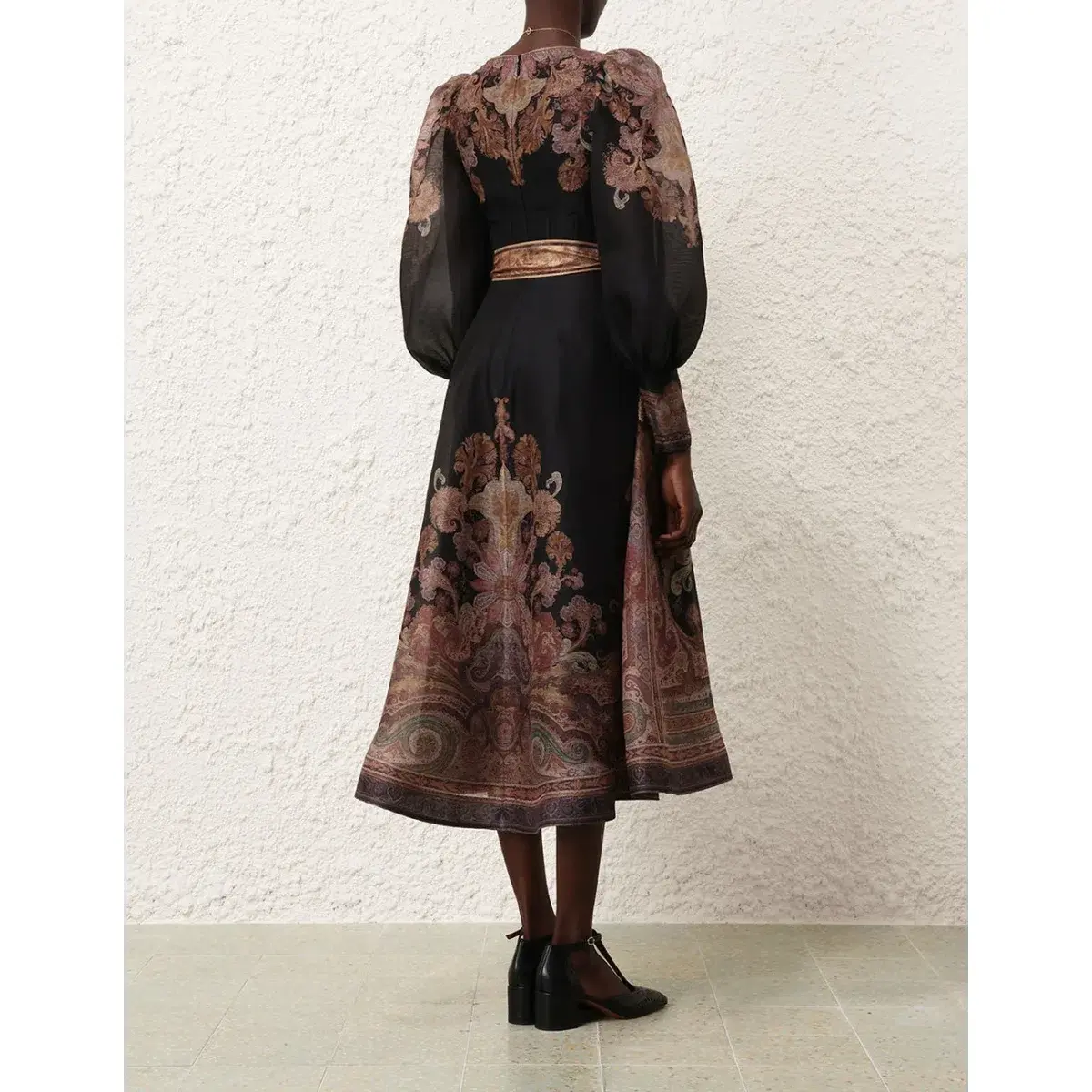 Zimmermann Illustration Structured Midi Dress Black Size 2 / Aus 12 - Image 5