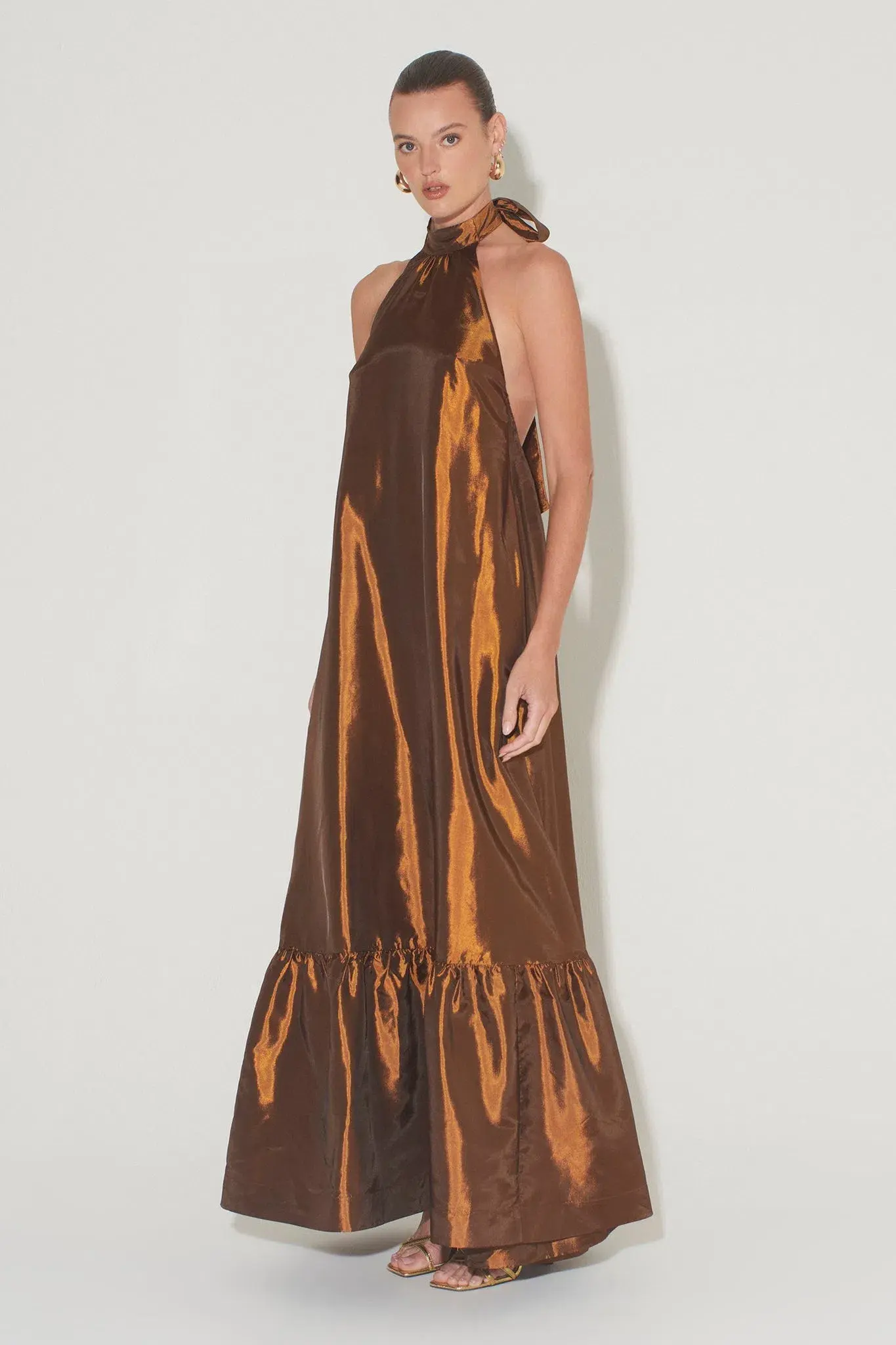 Hansen and Gretel Gateau Gown Metallic Size 12 - Image 2