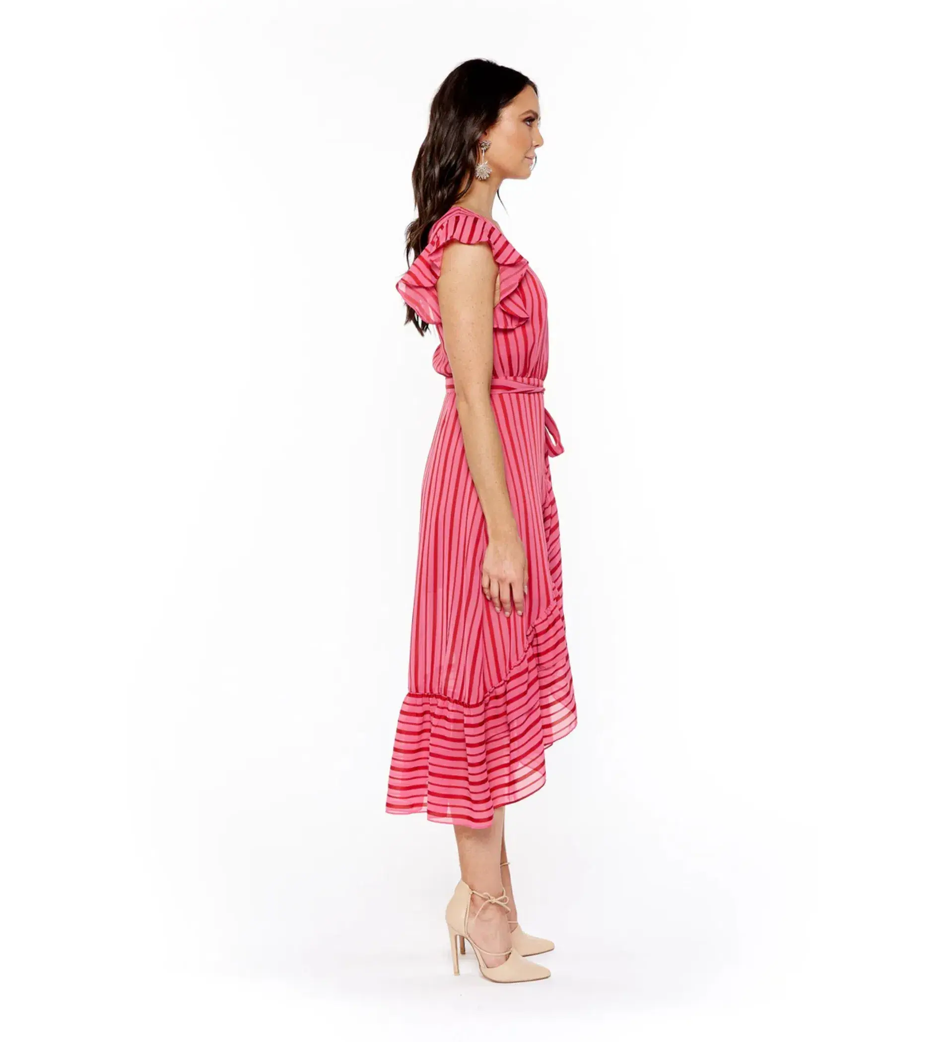 Talulah Candy Flounce Midi Dress AU 8 - Image 2