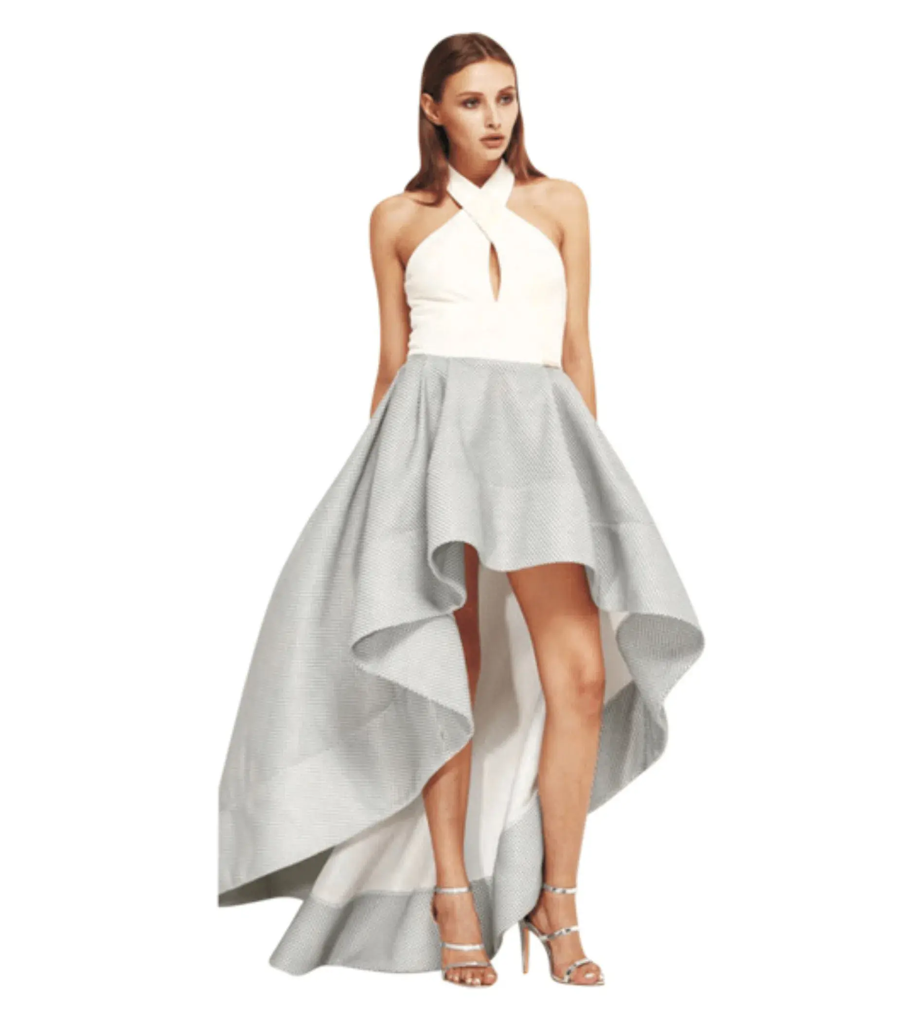 Bronx & Blanco Luna Gown Gray Multi Size 6  - Image 1